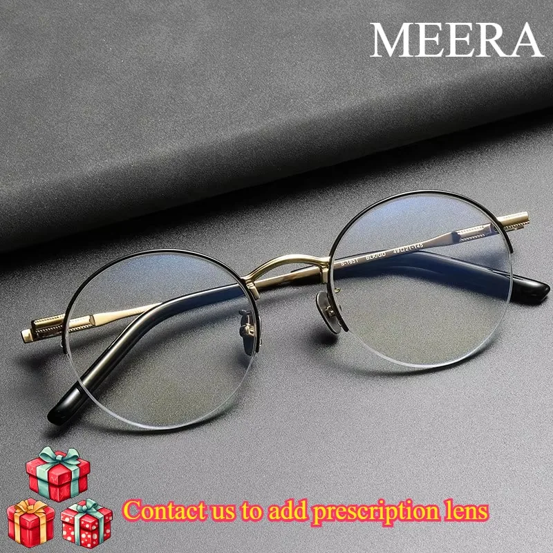 Fashion Eyewear Retro Pure Titanium Round Glasses Frame Comfortable Optical Prescription Eyeglasses Frame for Men Women S-185T
Fashion Eyewear Retro Pure Titanium Round Glasses Frame Comfortable Optical Prescription Eyeglasses Frame for Men Women S-185T