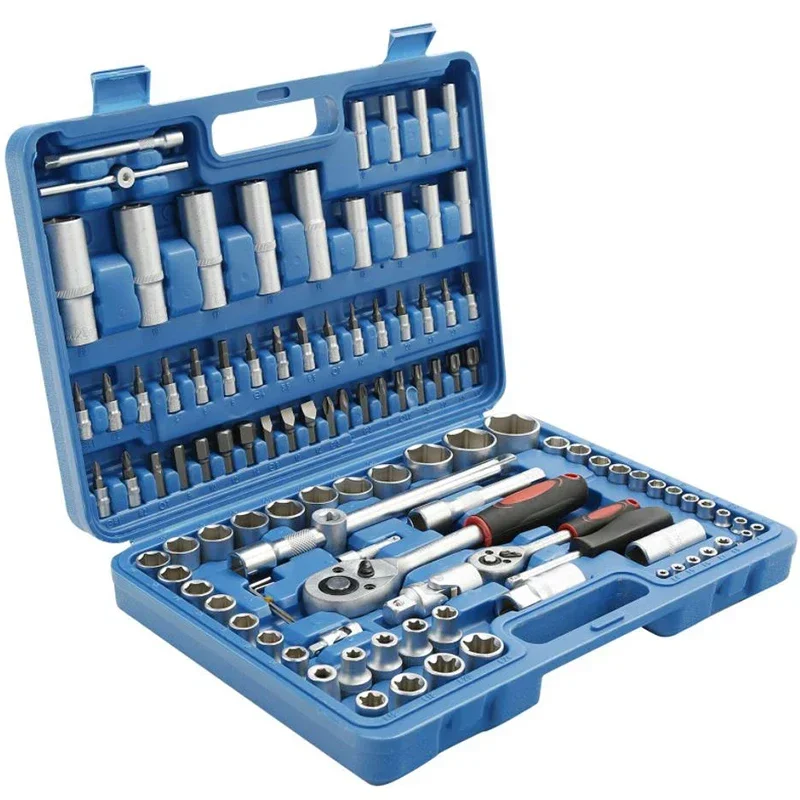 Набор инструментов из 108 предметов, идеально подходящий для ремонта своими руками или механических работ
Набор инструментов из 108 предметов, идеально подходящий для ремонта своими руками или механических работ