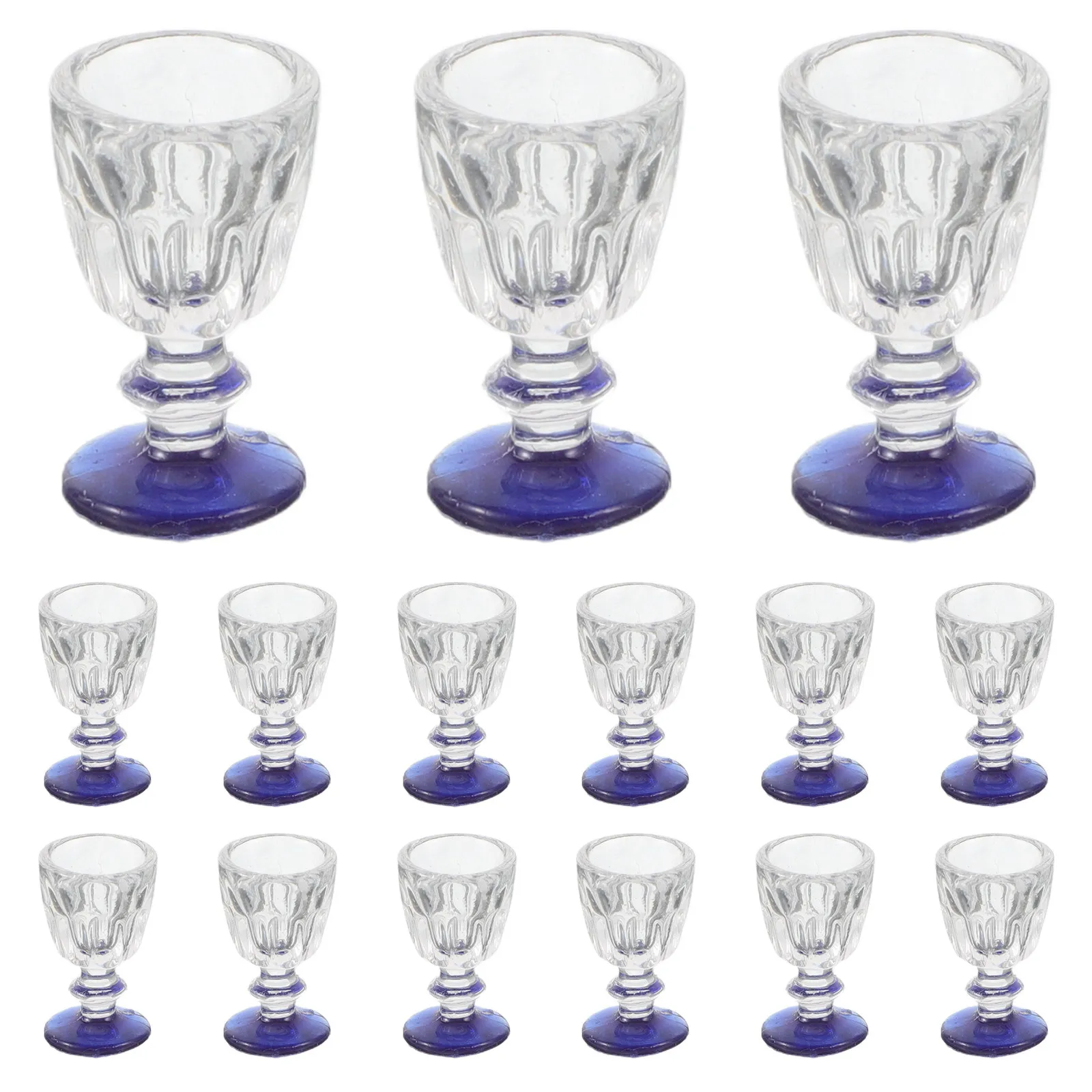 15Pcs Miniature Blue-Bottomed Wine Cups for Dollhouse Decoration Realistic Mini Kitchen Props Pretend Play Scene
15Pcs Miniature Blue-Bottomed Wine Cups for Dollhouse Decoration Realistic Mini Kitchen Props Pretend Play Scene