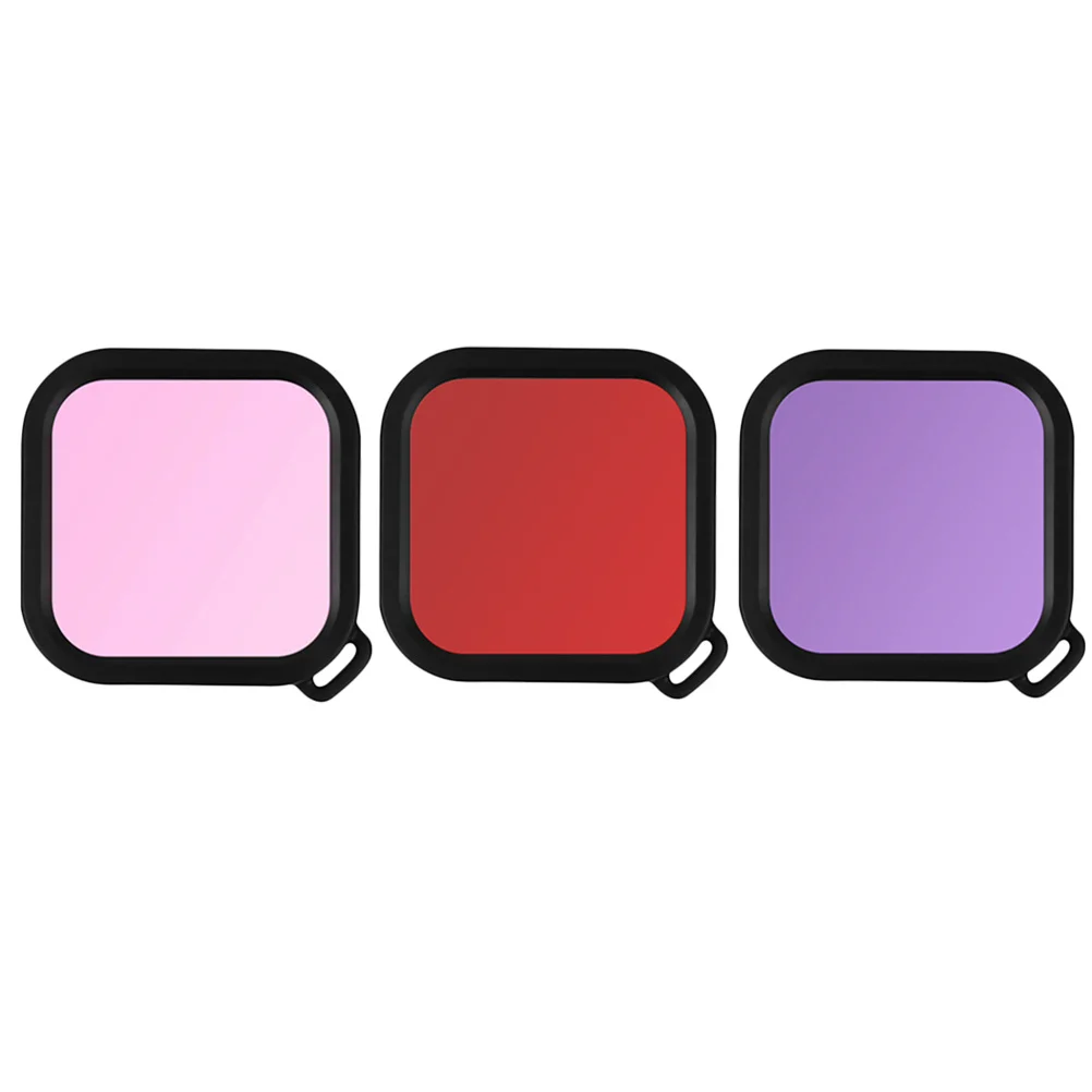 3pcs Diving Filter Kit For Sports Camera Underwater Photography Red Purple Pink Filters 5-25M Deep Water Color Correction Lens
3pcs Diving Filter Kit For Sports Camera Underwater Photography Red Purple Pink Filters 5-25M Deep Water Color Correction Lens