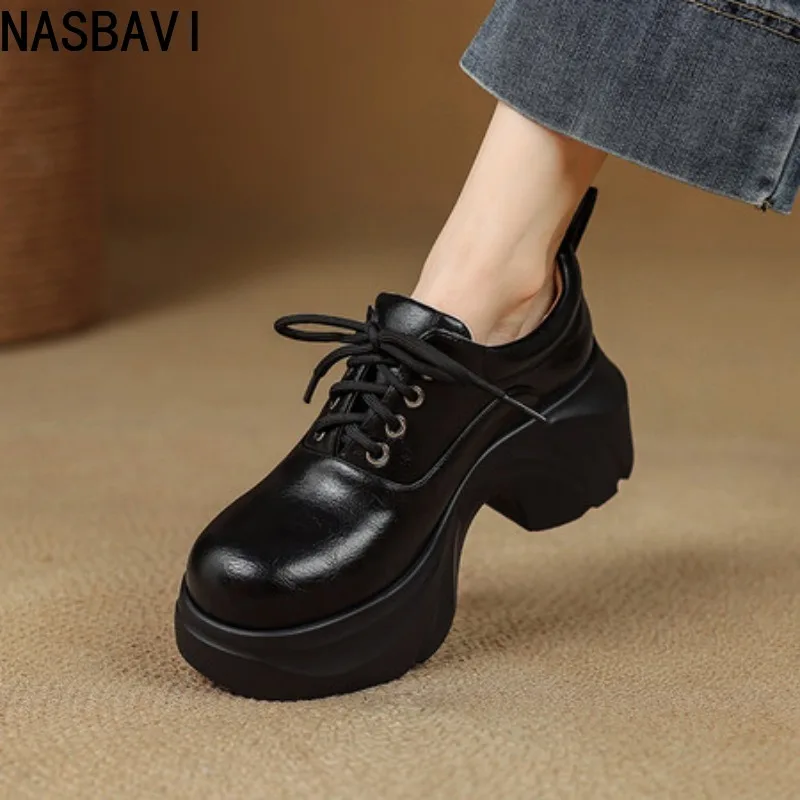 Women's round Toe High Heel Thick Bottom Shoes British Style Flat Bottom Shoes Autumn New Arrival
Women's round Toe High Heel Thick Bottom Shoes British Style Flat Bottom Shoes Autumn New Arrival