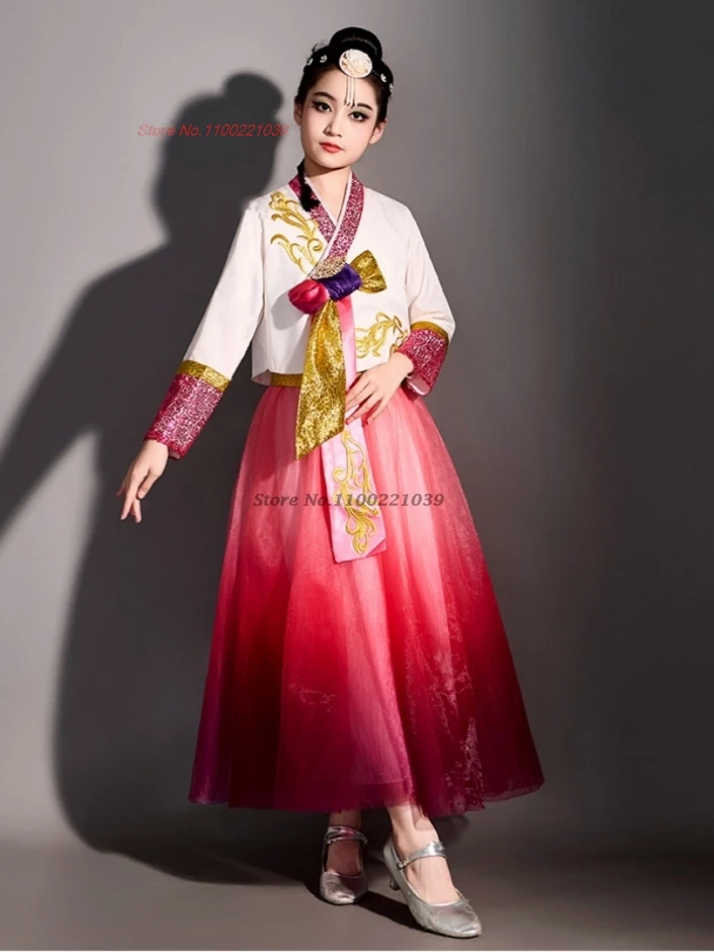 2026 korean hanbok children folk dance dress stage performance wear flower embroidery tops+skirt set retro party dance costume
2026 korean hanbok children folk dance dress stage performance wear flower embroidery tops+skirt set retro party dance costume