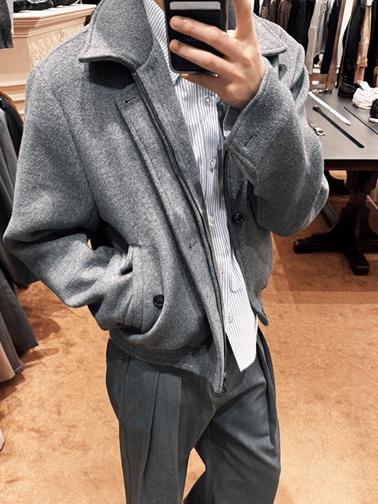 Мужская шерстяная куртка Cleanfit с откидным воротником, осень-зима, повседневная верхняя одежда в американском стиле, пальто
Мужская шерстяная куртка Cleanfit с откидным воротником, осень-зима, повседневная верхняя одежда в американском стиле, пальто