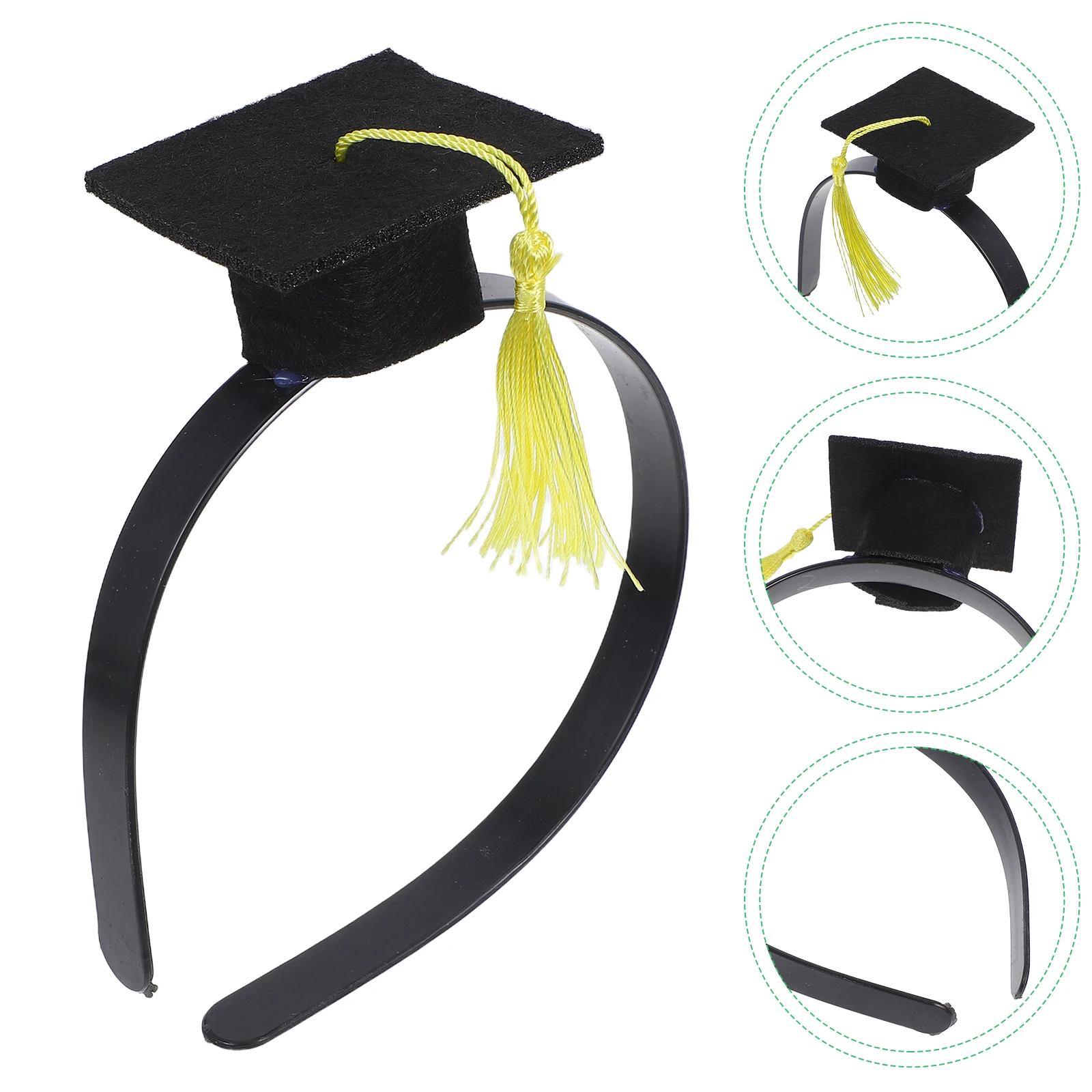 Graduation Cap Headband Mini Doctoral Hat Hairband Stylish Photo Prop Lightweight Comfortable Plastic Bopper Graduation Party
Graduation Cap Headband Mini Doctoral Hat Hairband Stylish Photo Prop Lightweight Comfortable Plastic Bopper Graduation Party