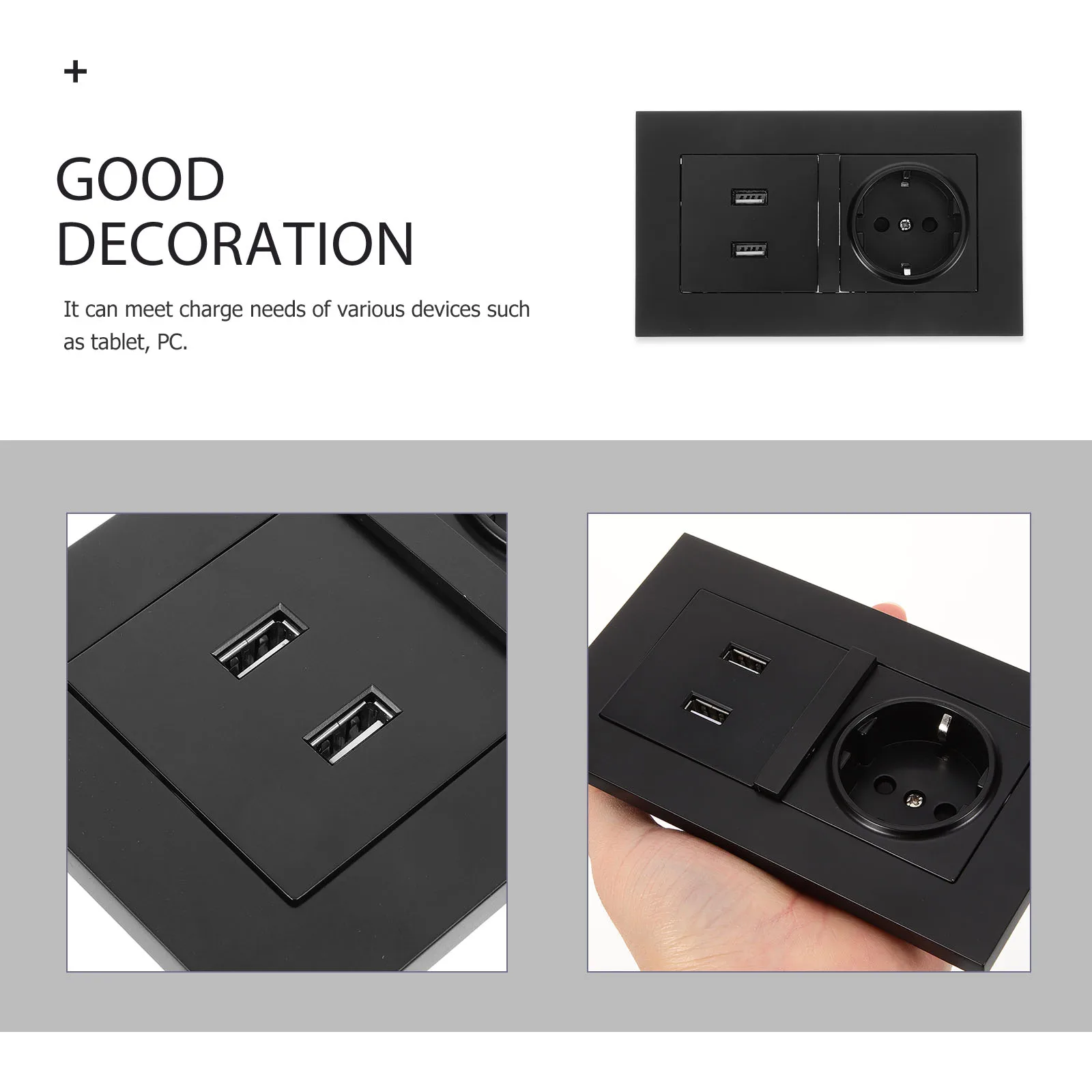 1Pcs Sturdy European Standard Dual USB Wall Socket 86-Type Charger for Mobile and Digital Products
1Pcs Sturdy European Standard Dual USB Wall Socket 86-Type Charger for Mobile and Digital Products
