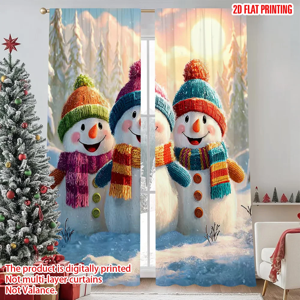 2pcs 2D flat printing Merry Christmas Popular Curtains Charming Snowmen Machine Washable Fabric Without Electricity Festive
2pcs 2D flat printing Merry Christmas Popular Curtains Charming Snowmen Machine Washable Fabric Without Electricity Festive