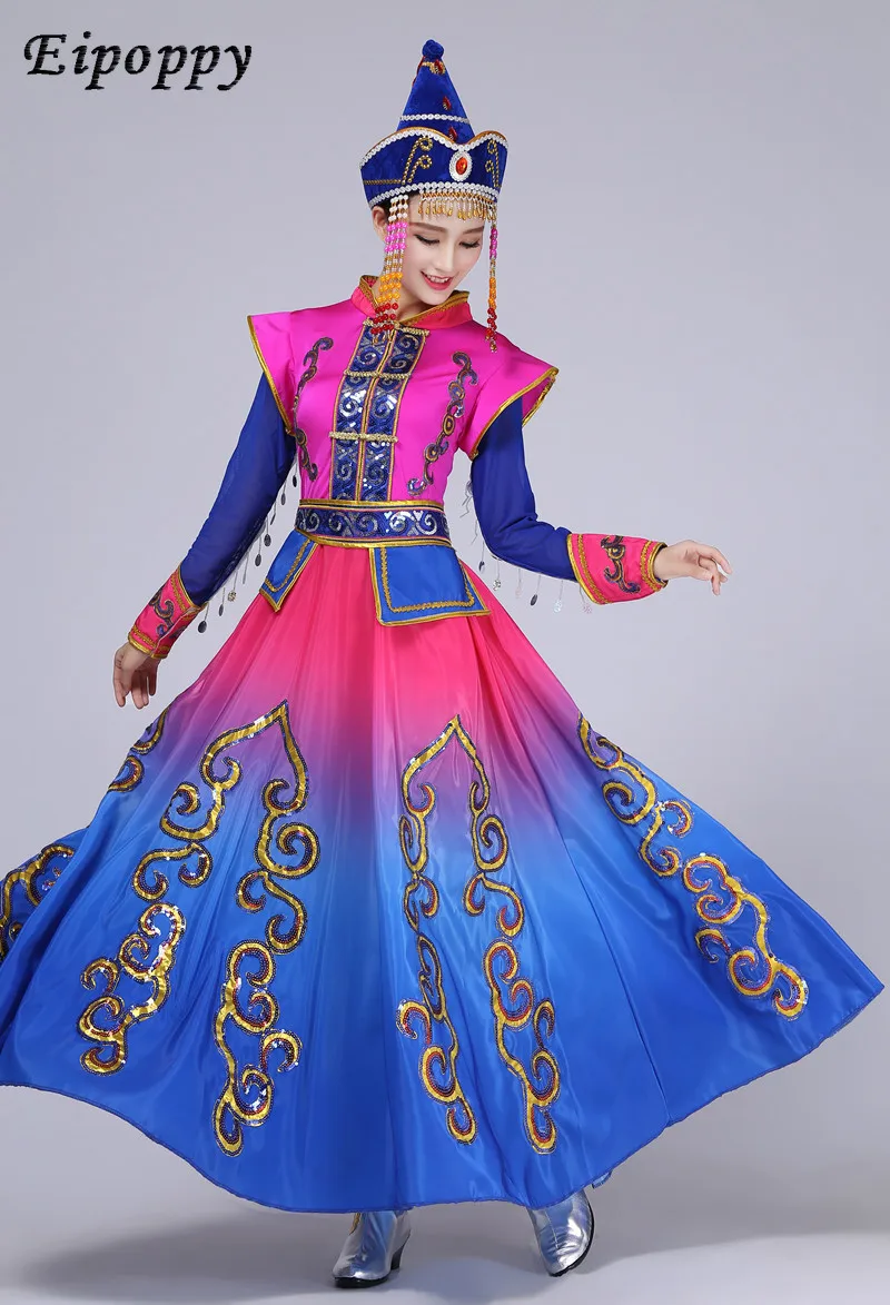 New Mongolian Costumes Mongolian Dance Costume Inner Mongolia Dance Costumes Mongolian Robe Ethnic Performance Skirt
New Mongolian Costumes Mongolian Dance Costume Inner Mongolia Dance Costumes Mongolian Robe Ethnic Performance Skirt