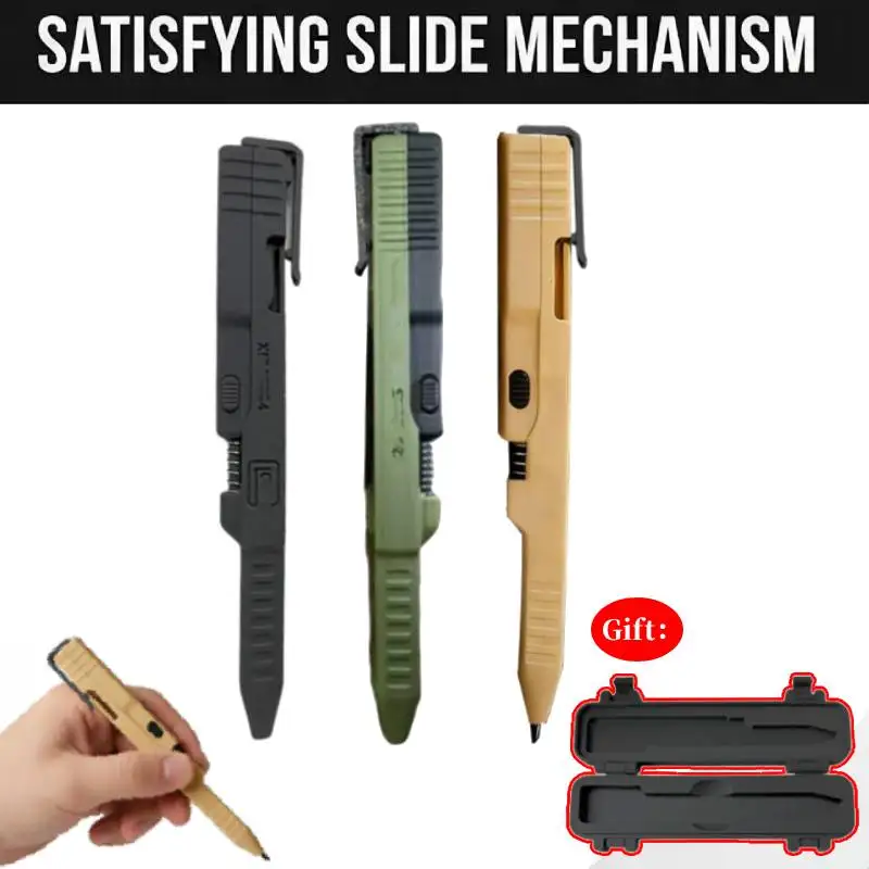 1 Set Tactical Slide Action Ballpoint Pen with Case Refillable Smooth Ink Pen 3D Printed Tactical-Themed Pen Use for Office Desk
1 Set Tactical Slide Action Ballpoint Pen with Case Refillable Smooth Ink Pen 3D Printed Tactical-Themed Pen Use for Office Desk