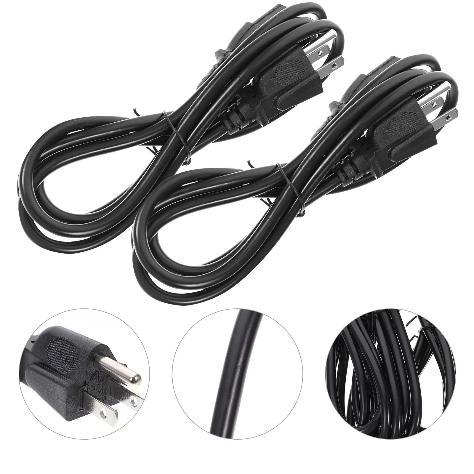 2Pcs Power Cord for Desktop Computer Monitor LED TV Projector Printer Speaker Cables Universal 3 Prong Power Supply Cable
2Pcs Power Cord for Desktop Computer Monitor LED TV Projector Printer Speaker Cables Universal 3 Prong Power Supply Cable