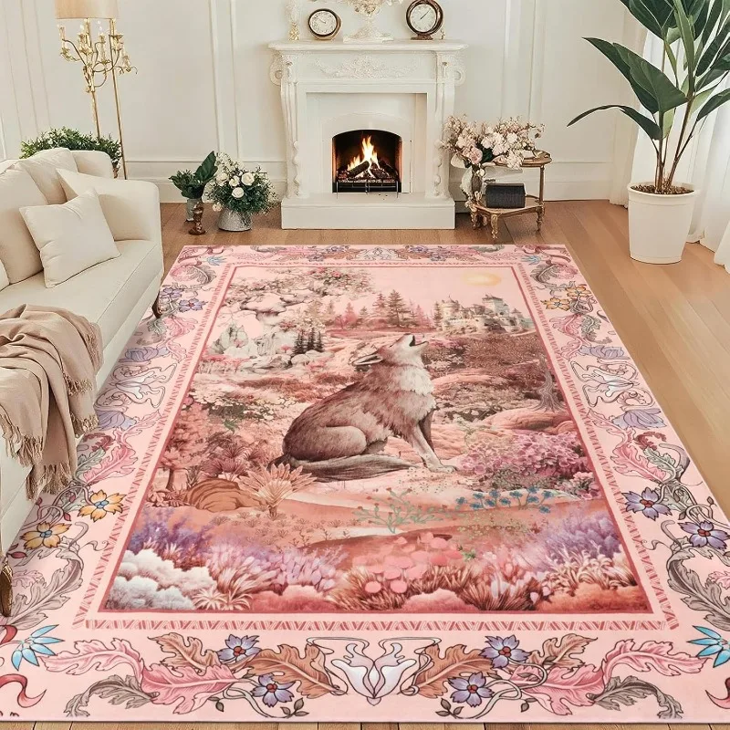 Vintage Animal Floral Pattern Living Room Carpet Foldable Machine Washable Rug Suitable for Sofa Coffee Table Bedroom Floor Mat
Vintage Animal Floral Pattern Living Room Carpet Foldable Machine Washable Rug Suitable for Sofa Coffee Table Bedroom Floor Mat