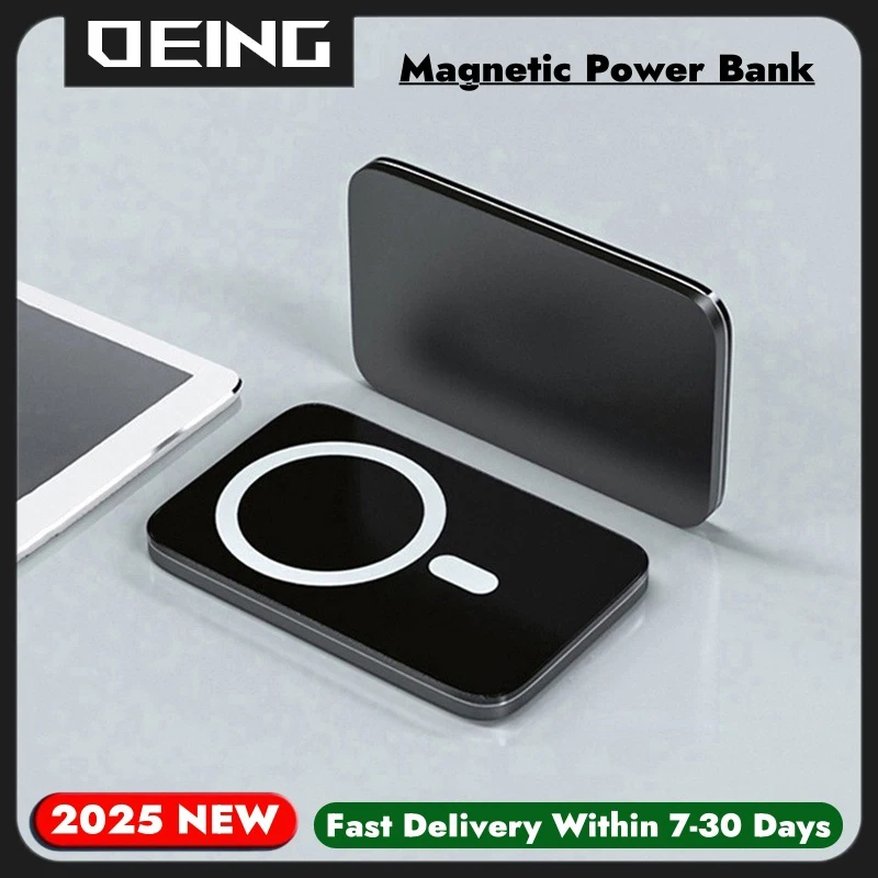 Alloy Magnetic Powerbank For Apple External Auxiliary Battery Pack Portable Power Bank Wireless Phone Charger for iPhone Xiaomi 
Alloy Magnetic Powerbank For Apple External Auxiliary Battery Pack Portable Power Bank Wireless Phone Charger for iPhone Xiaomi