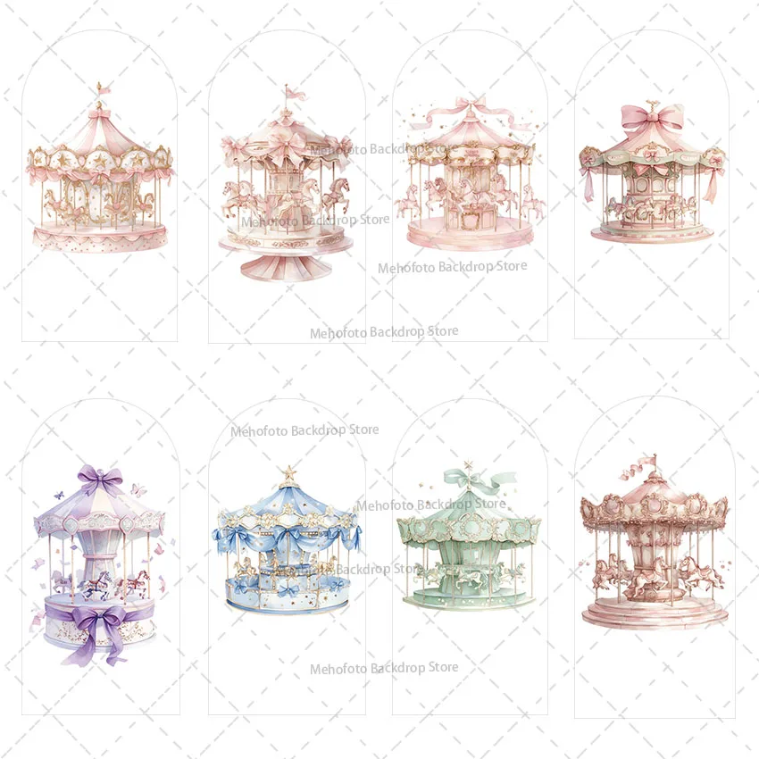 Mehofond Custom 2-Sided Watercolor Pink Bow Carousel Kids Birthday Party Baby Shower Cover Chiara Arch Background Decor Backdrop
Mehofond Custom 2-Sided Watercolor Pink Bow Carousel Kids Birthday Party Baby Shower Cover Chiara Arch Background Decor Backdrop