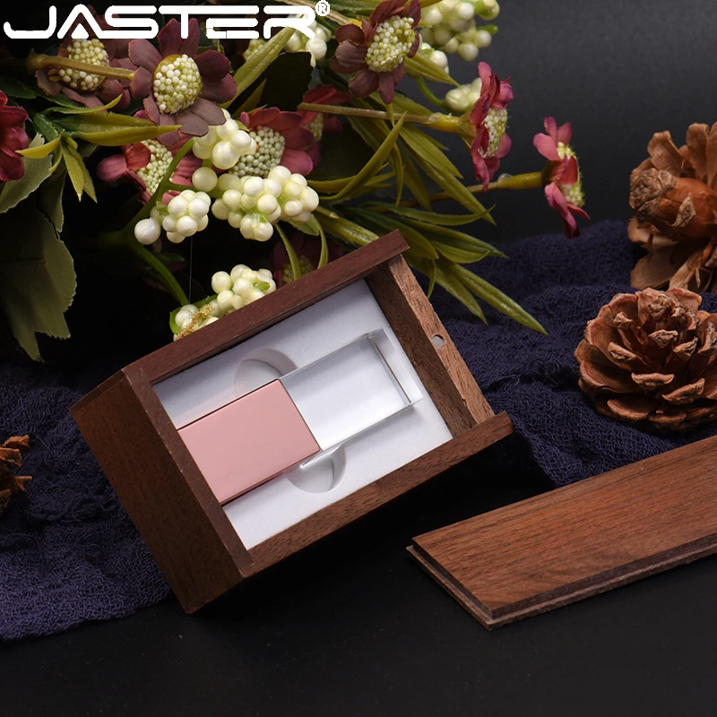 JASTER USB 2.0 Flash Drive with Wooden Box Crystal Pen Drive Memory Stick Creative Wedding Gift Pendrive 128GB 16GB 32GB 64GB
JASTER USB 2.0 Flash Drive with Wooden Box Crystal Pen Drive Memory Stick Creative Wedding Gift Pendrive 128GB 16GB 32GB 64GB