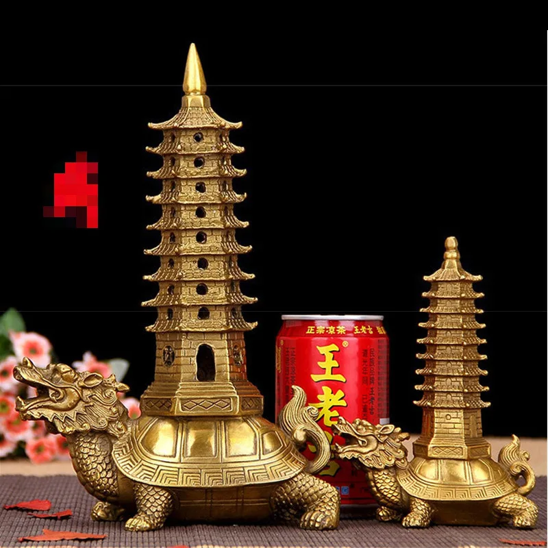 Brass Wenchang Decoration 9 Nine Layers Tota Dragon Turtle Back Tower Crafts Gifts
Brass Wenchang Decoration 9 Nine Layers Tota Dragon Turtle Back Tower Crafts Gifts