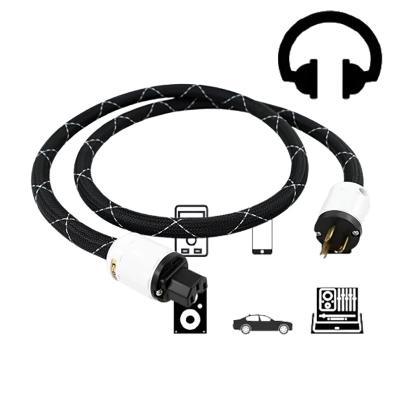 Premium 5N Oxygen-Free Copper US/EU Schuko Power Cord for Amplifier, Subwoofer & AV Gear 
Premium 5N Oxygen-Free Copper US/EU Schuko Power Cord for Amplifier, Subwoofer & AV Gear