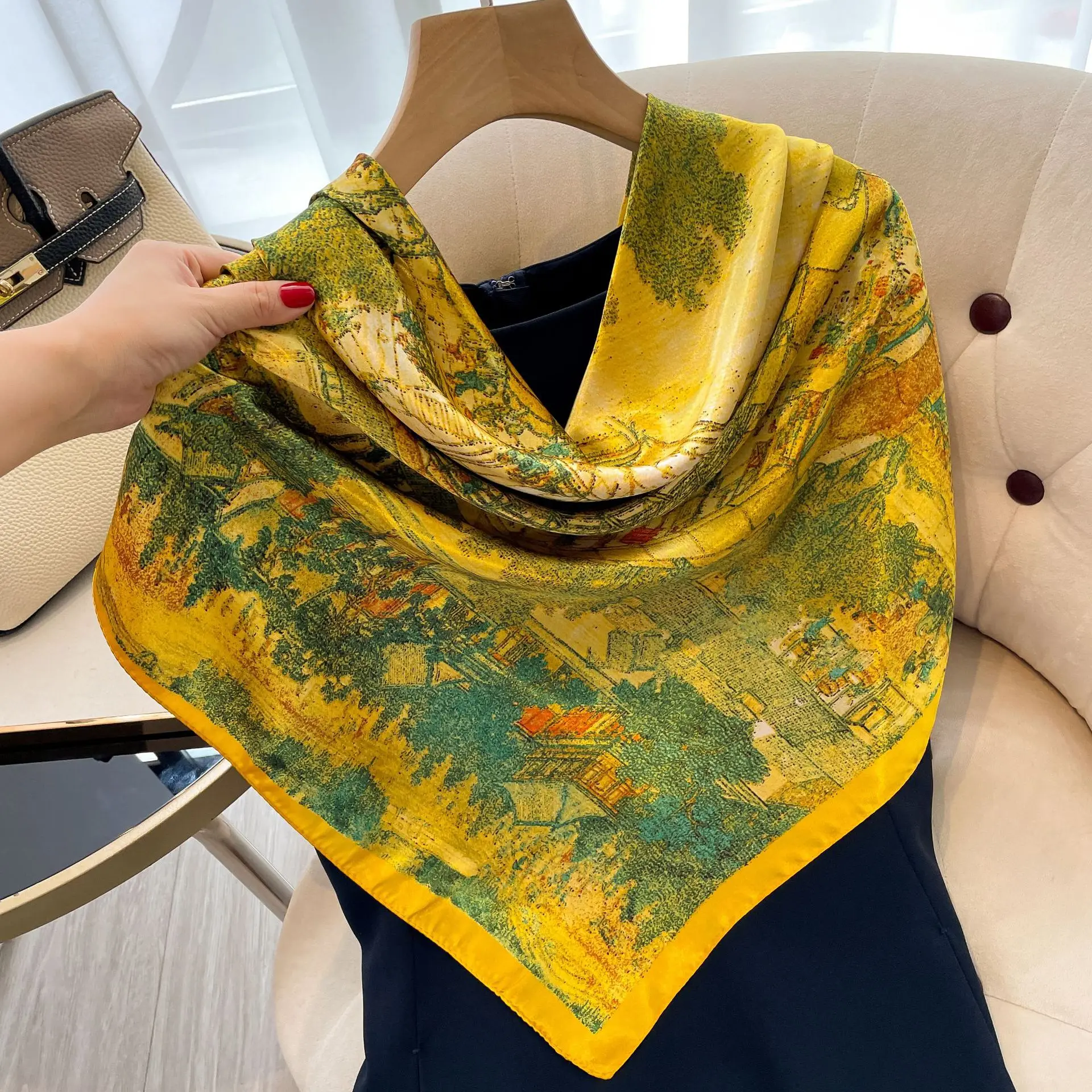90*90 см шелковый шарф Scarftop повязки на голову для женщин модные четырехсезонные аксессуары для волос хиджаб платок Iuxe бандана Femme платок
90*90 см шелковый шарф Scarftop повязки на голову для женщин модные четырехсезонные аксессуары для волос хиджаб платок Iuxe бандана Femme платок