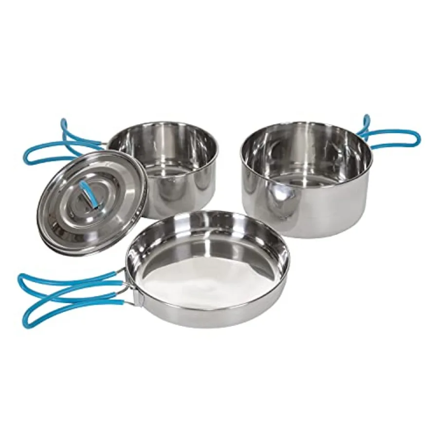 Stainless Steel Camping Cookware Set Durable Nesting Mess Kit for Backpacking, Hiking and Outdoor Cooking Compact Portable Pot
Stainless Steel Camping Cookware Set Durable Nesting Mess Kit for Backpacking, Hiking and Outdoor Cooking Compact Portable Pot