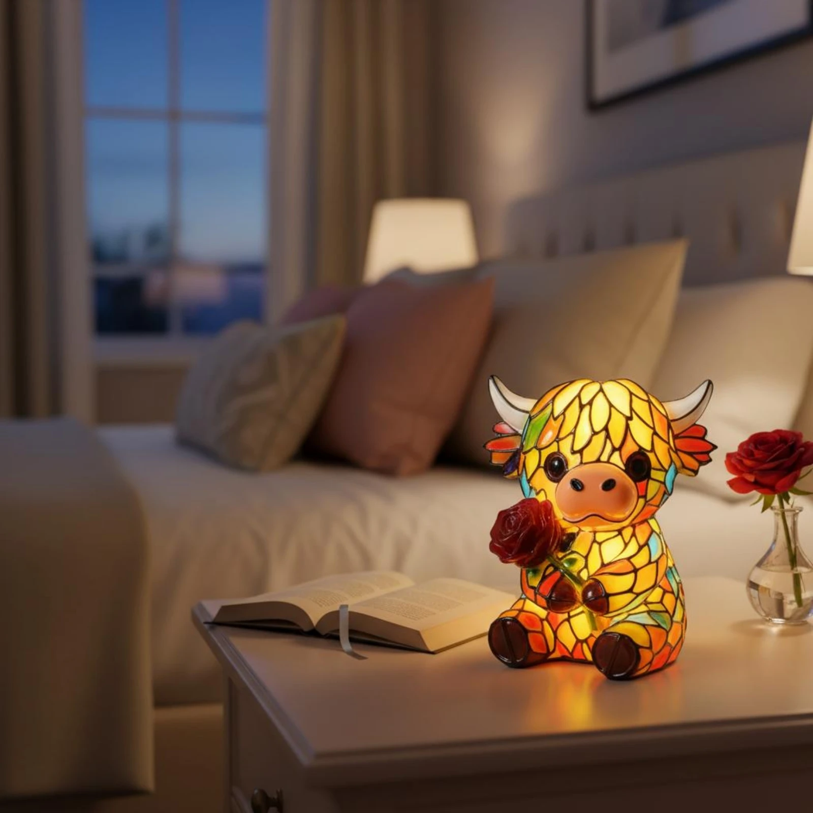 Cow Night Light LED Stained-Glass Cow Lamp 3D Creature Night Insert-in Lampin Home Decoration Decorative
Cow Night Light LED Stained-Glass Cow Lamp 3D Creature Night Insert-in Lampin Home Decoration Decorative