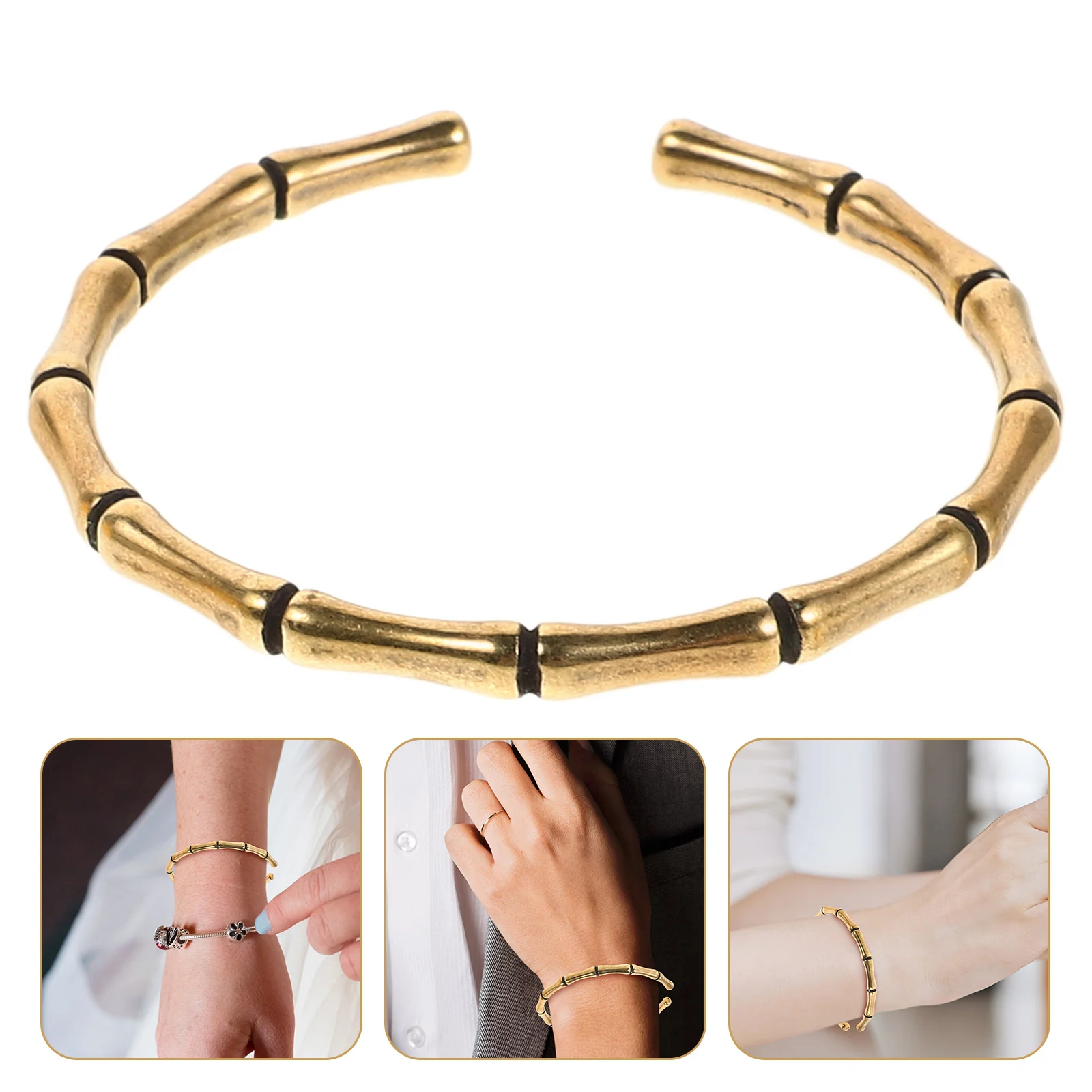 Open Bamboo Bracelet Polished Cuff Bangle Adjustable Bracelets Exquisite Irregular
Open Bamboo Bracelet Polished Cuff Bangle Adjustable Bracelets Exquisite Irregular