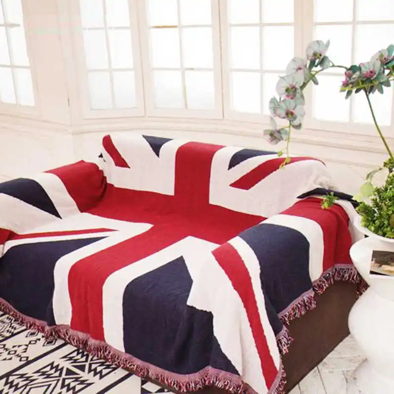 Knitted Throw Blanket Sofa Cover 130x180cm British Flag Design Cotton Fabric Travel Warm Quilt Bed Spread Sheet Home Decoration
Knitted Throw Blanket Sofa Cover 130x180cm British Flag Design Cotton Fabric Travel Warm Quilt Bed Spread Sheet Home Decoration