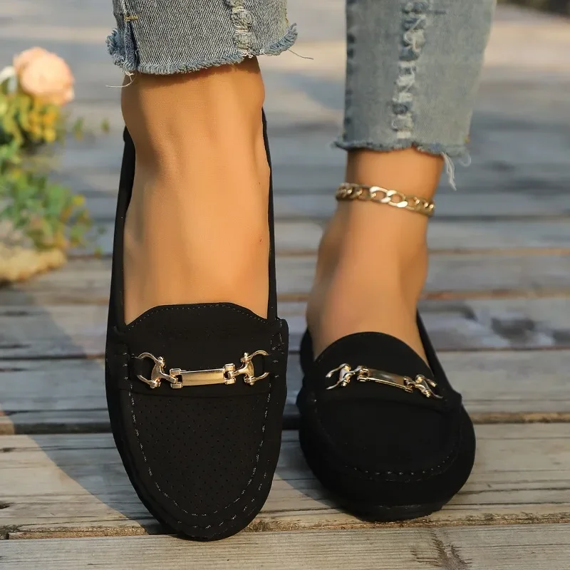Ladies Shoes 2025 Loafers Women's Flats Plus Size Casual Flats Women Metal Decoration Round Toe Slip on Soft Bottom Shoes Women
Ladies Shoes 2025 Loafers Women's Flats Plus Size Casual Flats Women Metal Decoration Round Toe Slip on Soft Bottom Shoes Women