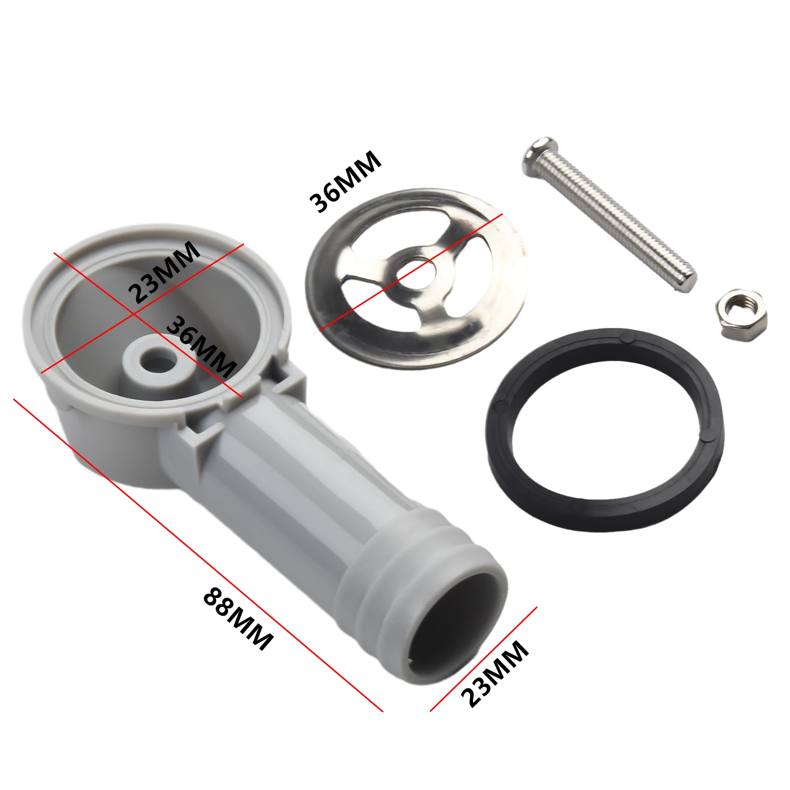 Kitchen Sink Replacement Parts Round Overflow Hole Conversion Joint ABS Material Flexible Overflow Pipe Seal Waste 125351
Kitchen Sink Replacement Parts Round Overflow Hole Conversion Joint ABS Material Flexible Overflow Pipe Seal Waste 125351