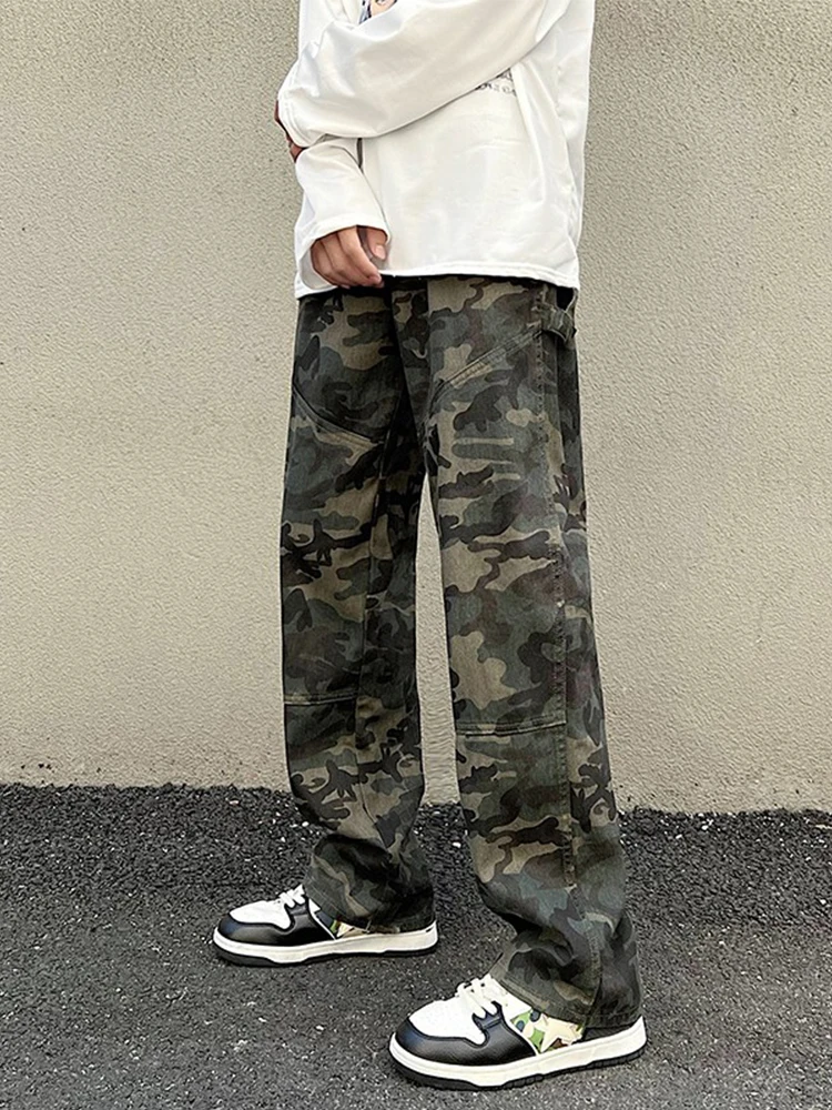 Retro Camouflage Work Pants Loose Straight Casual Long Trousers for Men And Women American High Street Trend Autumn Faion
Retro Camouflage Work Pants Loose Straight Casual Long Trousers for Men And Women American High Street Trend Autumn Faion