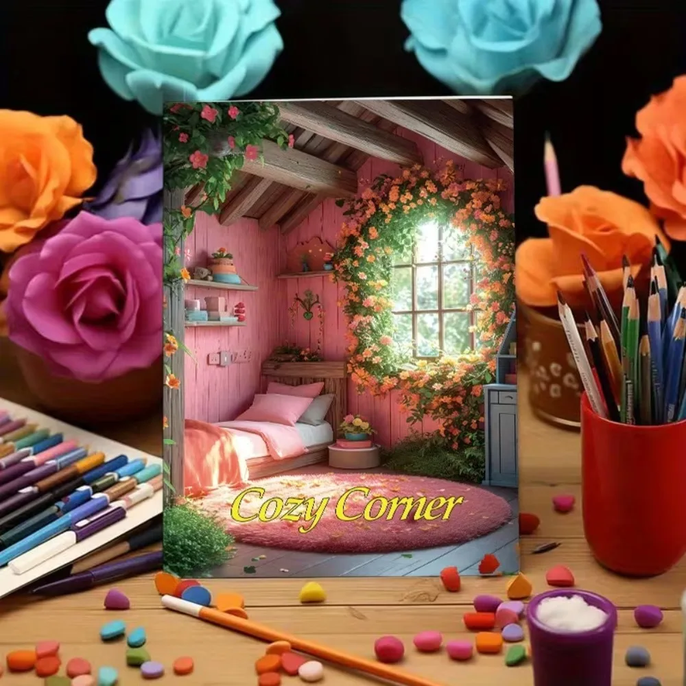 A4 Cozy Corner Coloring Book 24 Pages Warm Hygge Home Scenes for Adults Stress Relief Relaxation Gift
A4 Cozy Corner Coloring Book 24 Pages Warm Hygge Home Scenes for Adults Stress Relief Relaxation Gift