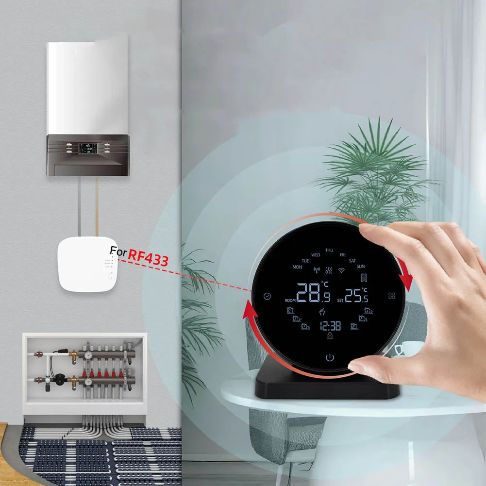Умный беспроводной термостат с четким ЖК-дисплеем, идеально подходящий для управления температурой в помещении вашего дома.
Умный беспроводной термостат с четким ЖК-дисплеем, идеально подходящий для управления температурой в помещении вашего дома.