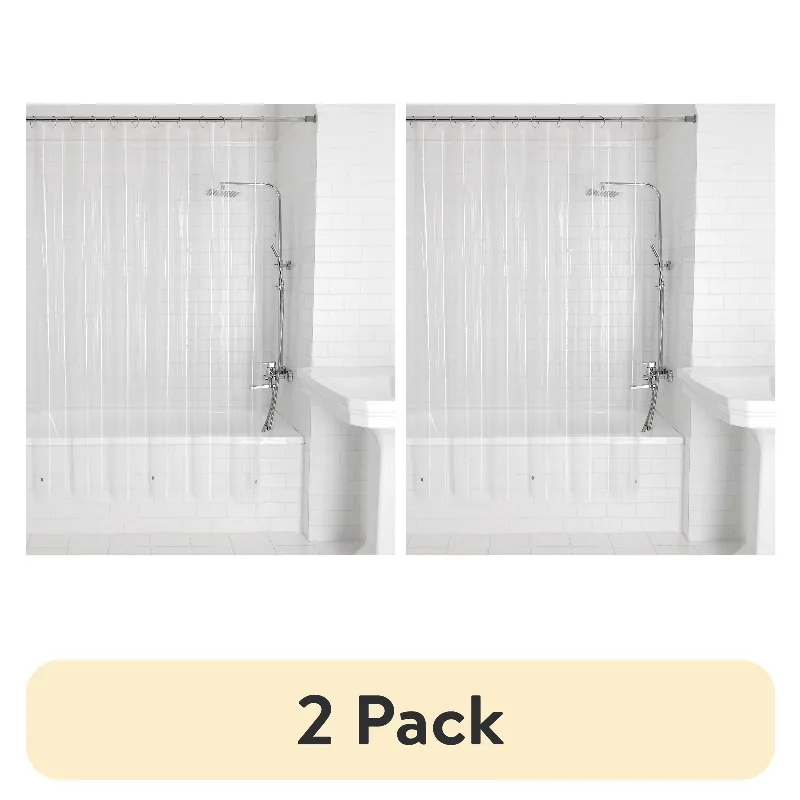 (2 pack) Light Weight PEVA Shower Curtain Liner, 70" x 71" – Clear
(2 pack) Light Weight PEVA Shower Curtain Liner, 70" x 71" – Clear