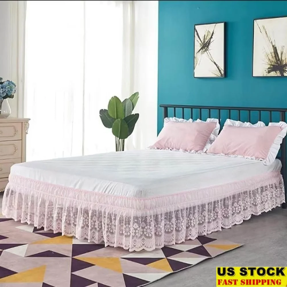 Elastic Bed Wrap Dust Ruffle Lace Trimmed Bedskirt Soft Microfiber Queen Size Machine Washable Floral Pattern Easy Fit
Elastic Bed Wrap Dust Ruffle Lace Trimmed Bedskirt Soft Microfiber Queen Size Machine Washable Floral Pattern Easy Fit