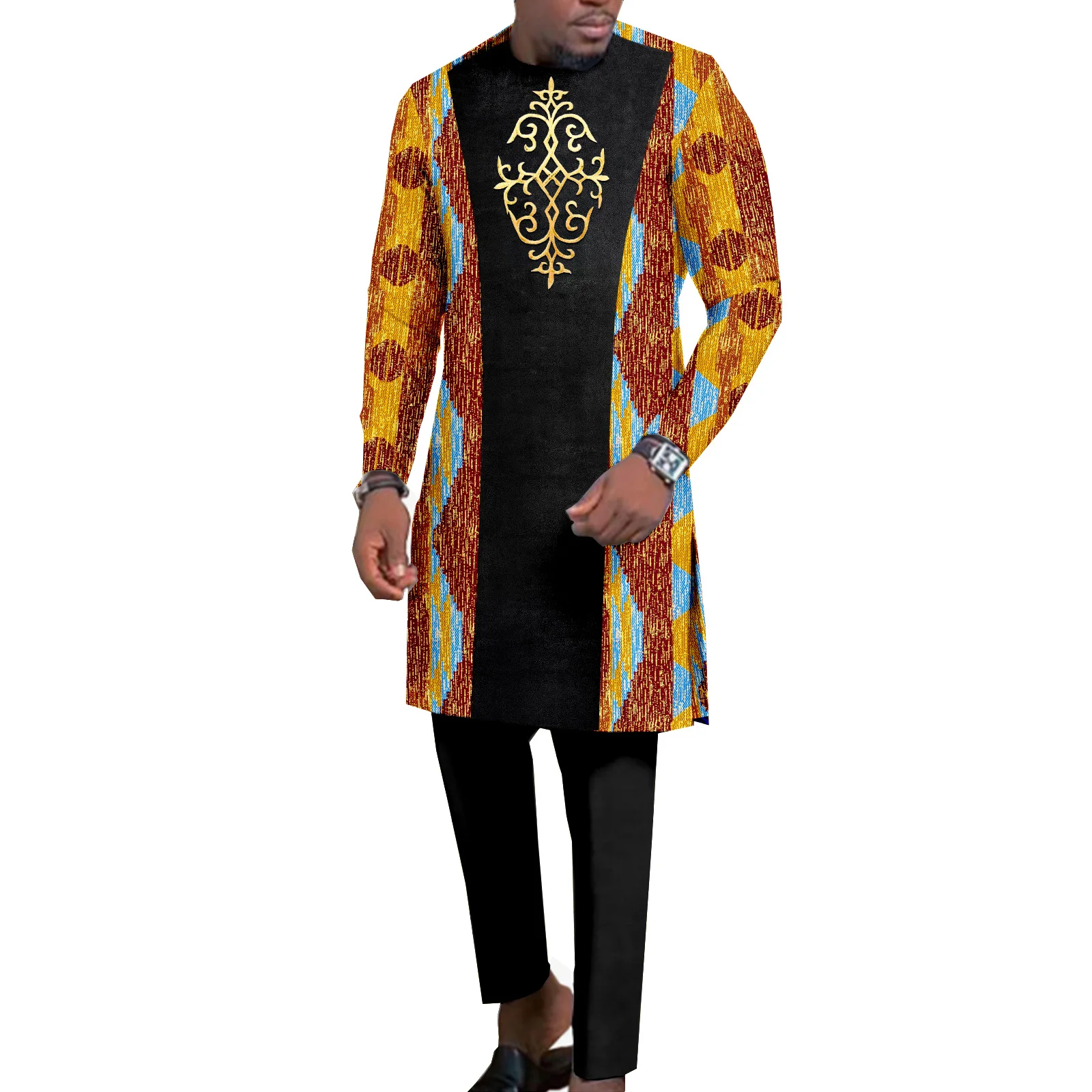 Африканский костюм для мужчин Dashiki Kente, бархатные наряды с принтом, облегающая одежда, повседневные комплекты из 2 предметов с длинными рукавами
Африканский костюм для мужчин Dashiki Kente, бархатные наряды с принтом, облегающая одежда, повседневные комплекты из 2 предметов с длинными рукавами