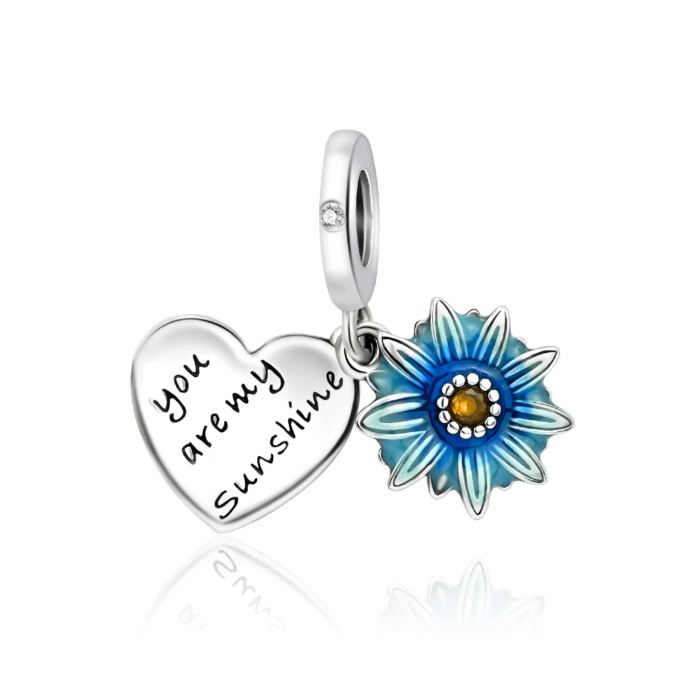 Danturn 925 Sterling Silver Beads Blue Daisy with Heart-Shaped Name Charm fit Snake Chain Bracelet Fashion Women Jewelry Making
Danturn 925 Sterling Silver Beads Blue Daisy with Heart-Shaped Name Charm fit Snake Chain Bracelet Fashion Women Jewelry Making