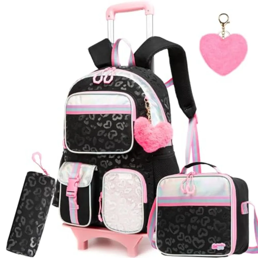 Girls Rolling Backpack with Wheels - Cute Kawaii Carry On Backpack for Elementary Students - Lunch Box Included - Travel Suitca
Girls Rolling Backpack with Wheels - Cute Kawaii Carry On Backpack for Elementary Students - Lunch Box Included - Travel Suitca