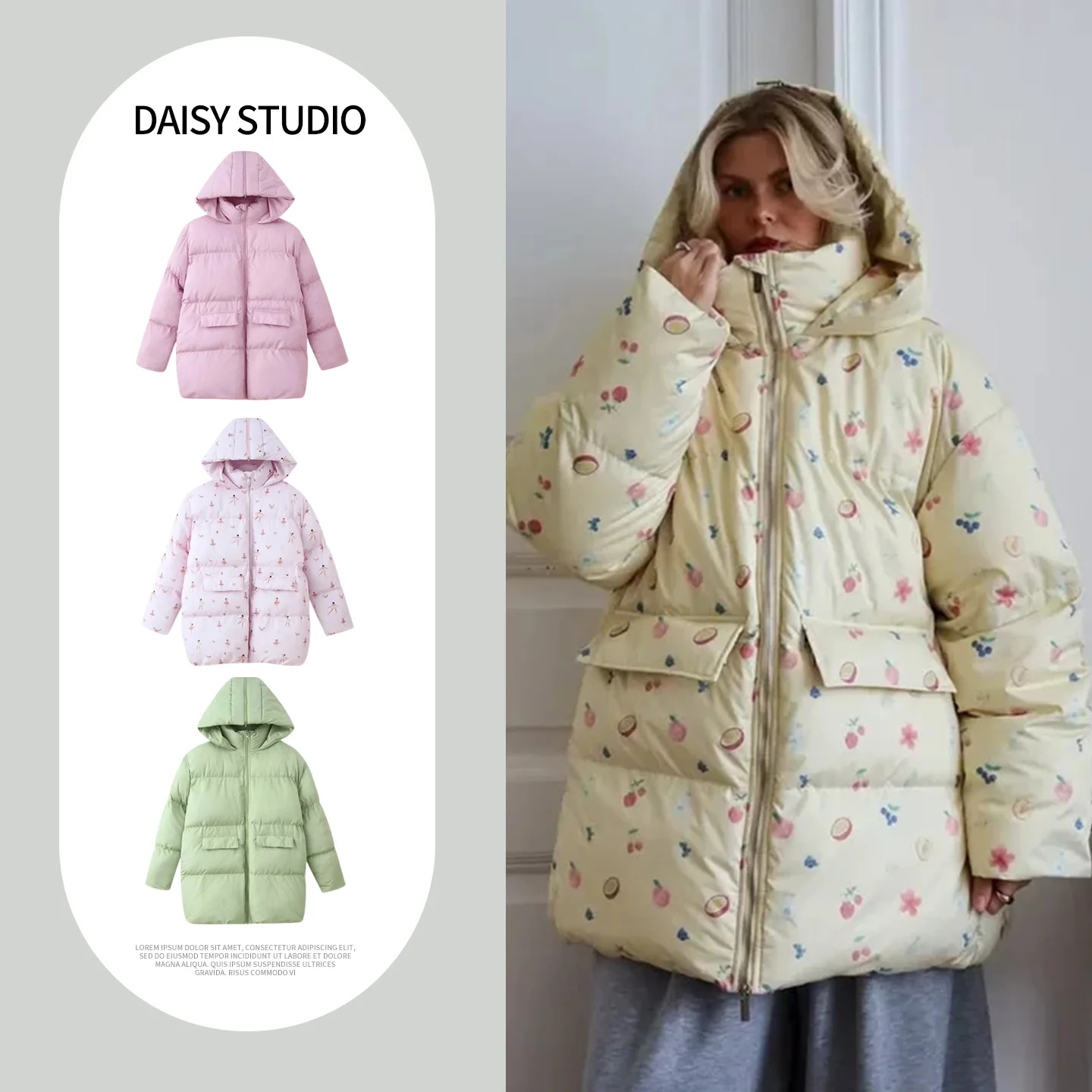 Winter New Arrival Women's Commute Style Long Sleeve Hooded Loose Cotton Jacket Zipper Closure Stand Collar Printed Warm Coat
Winter New Arrival Women's Commute Style Long Sleeve Hooded Loose Cotton Jacket Zipper Closure Stand Collar Printed Warm Coat