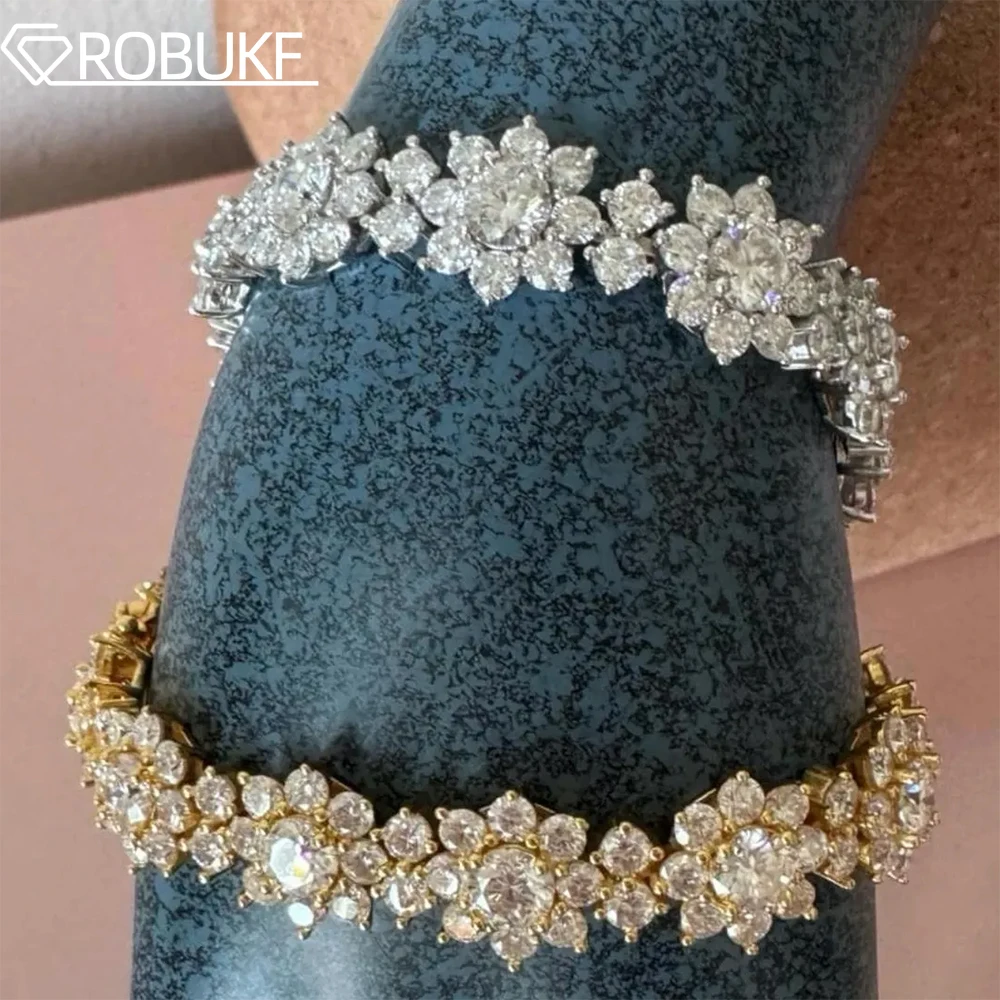 Floral Moissanite Tennis Bracelet for Women 925 Sterling Silver Handcrafted Bangles Wedding Bridal Jewelry With GRA Certificate
Floral Moissanite Tennis Bracelet for Women 925 Sterling Silver Handcrafted Bangles Wedding Bridal Jewelry With GRA Certificate