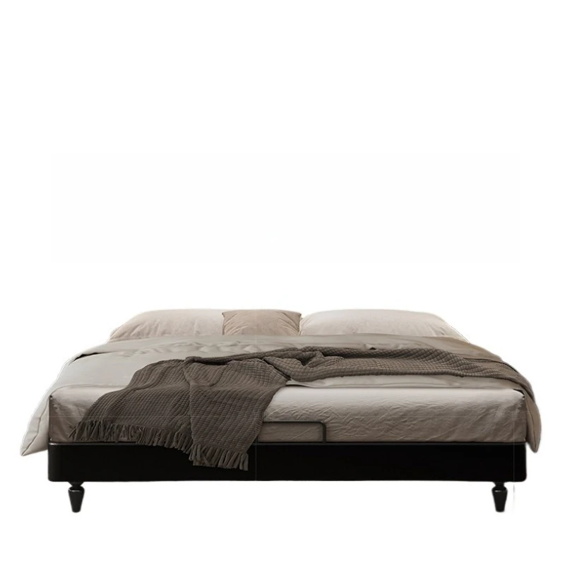 Leather bed solid wood master bedroom bed, high-end light luxury double soft bag bed
Leather bed solid wood master bedroom bed, high-end light luxury double soft bag bed