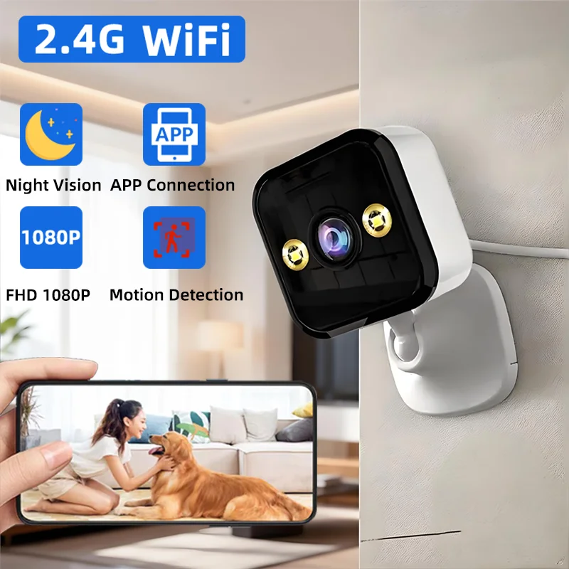 IP-камера 1080P с Wi-Fi, 2 Мп, ночное видение, для использования в помещении и на улице, водонепроницаемая, мини-камера видеонаблюдения, умный дом, радионяня
IP-камера 1080P с Wi-Fi, 2 Мп, ночное видение, для использования в помещении и на улице, водонепроницаемая, мини-камера видеонаблюдения, умный дом, радионяня