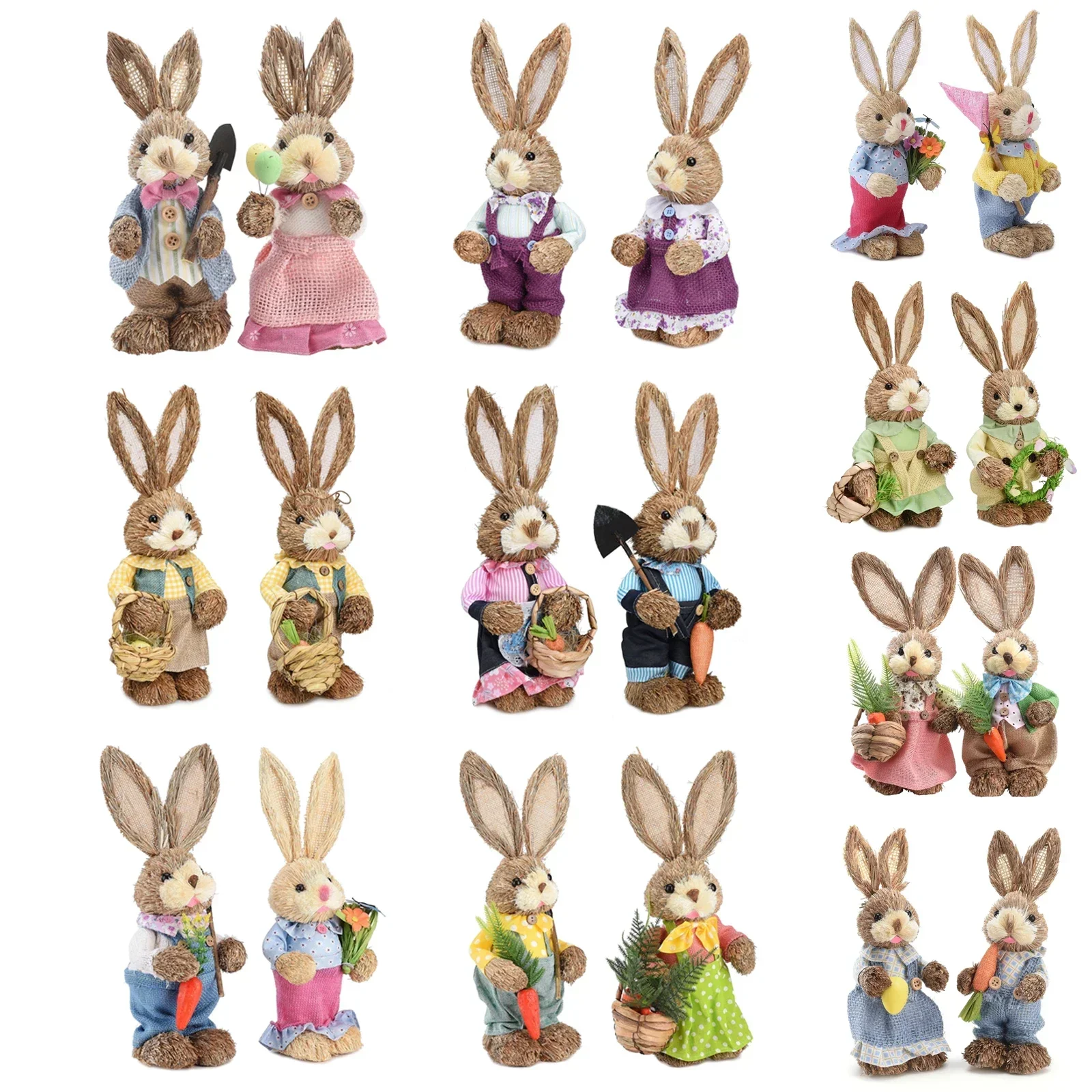 2PCS Straw Rabbit 2025 Easter Bunny Ornament Party Decorations Holiday Home Garden Wedding Decor Crafts Photo Props 25/35cm
2PCS Straw Rabbit 2025 Easter Bunny Ornament Party Decorations Holiday Home Garden Wedding Decor Crafts Photo Props 25/35cm