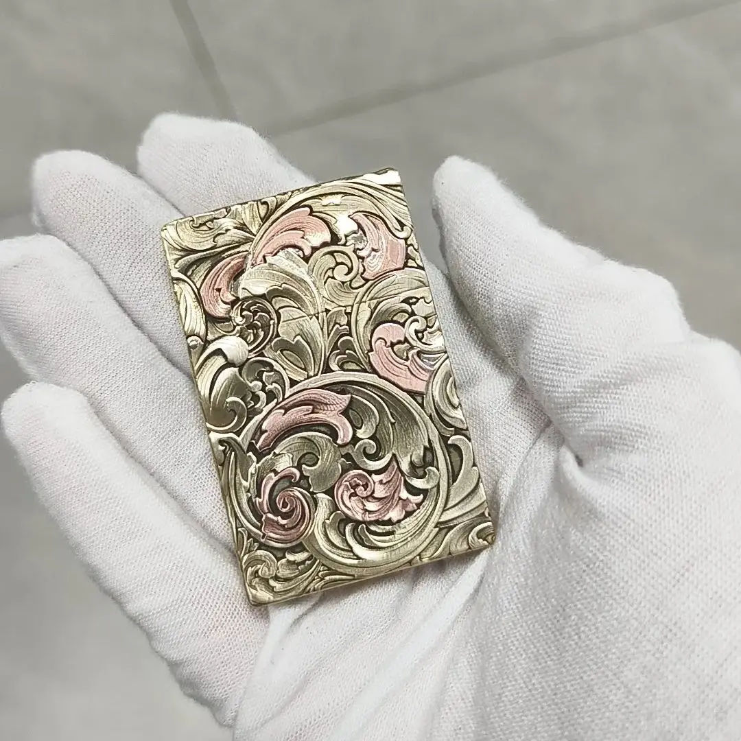 Gen 2 Brass Lighter with Tang Floral Relief, Bicolor Copper, Hand-Carved CNC Craft, Jack Hammer Mechanism, Oil Flame
Gen 2 Brass Lighter with Tang Floral Relief, Bicolor Copper, Hand-Carved CNC Craft, Jack Hammer Mechanism, Oil Flame
