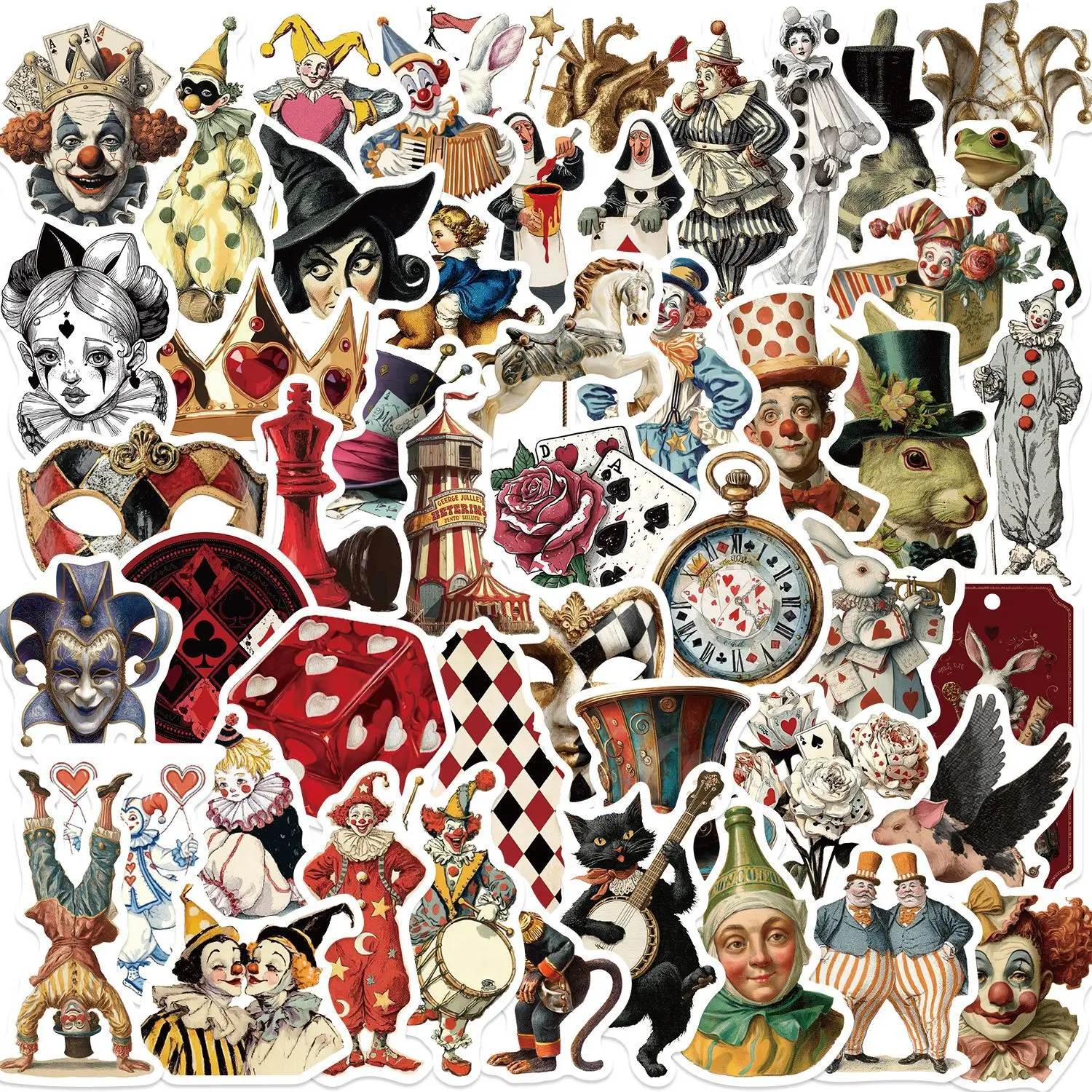 10/30/50PCS Retro Circus Colored PVC Sticker Aesthetic DIY Decoration Phone Laptop Luggage Skateboard Graffiti Decals
10/30/50PCS Retro Circus Colored PVC Sticker Aesthetic DIY Decoration Phone Laptop Luggage Skateboard Graffiti Decals