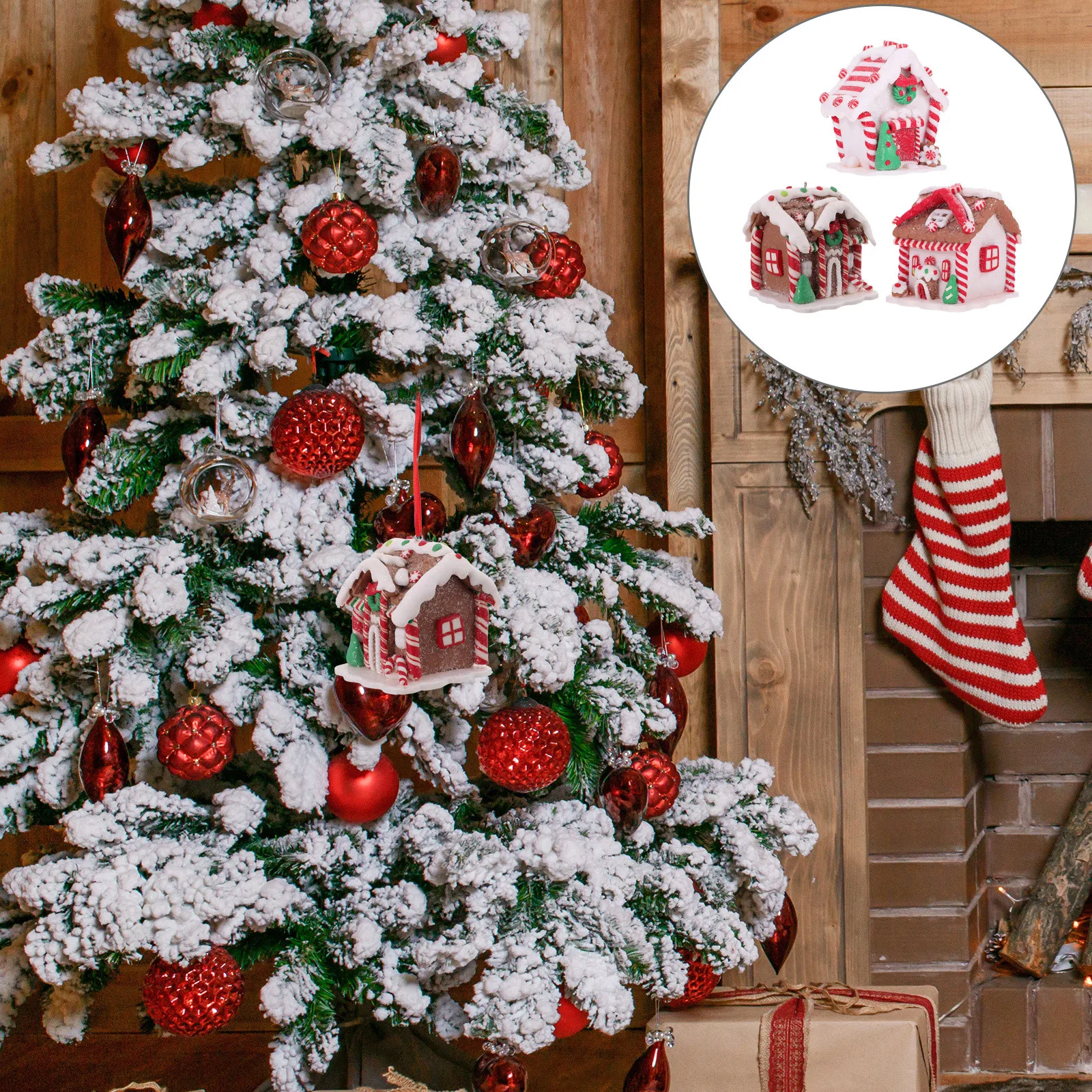 3pcs Christmas Small House Hanging Ornaments Mini Gingerbread Houses Polymer Clay Xmas Tree Decor Holiday Party Supplies Home
3pcs Christmas Small House Hanging Ornaments Mini Gingerbread Houses Polymer Clay Xmas Tree Decor Holiday Party Supplies Home