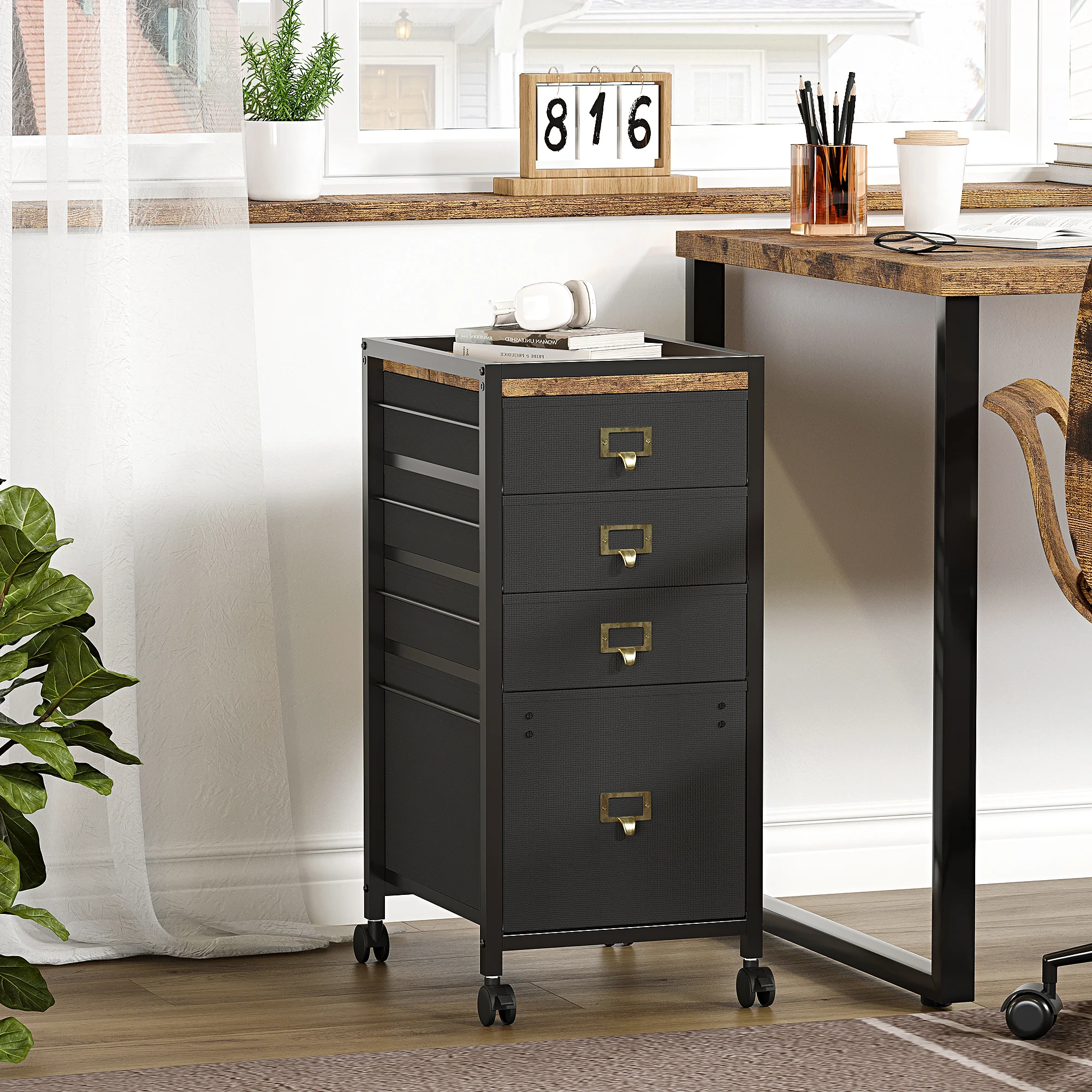 Fabric Filing Cabinet with Drawers Mobile Filing Cabinet Fits Letter or A4 Size Small Under Desk Storage Cabinet for Home Office
Fabric Filing Cabinet with Drawers Mobile Filing Cabinet Fits Letter or A4 Size Small Under Desk Storage Cabinet for Home Office