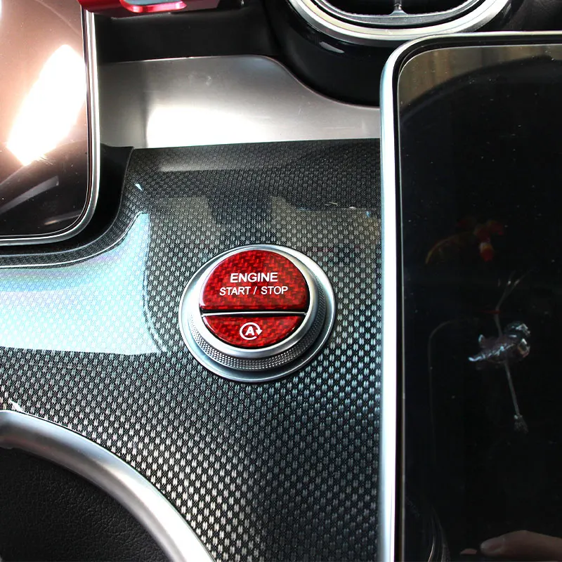 Carbon Fiber Engine Start and Stop Buttons Sticker Interior Modification For Mercedes Benz C GLC E S Class W206 X254 W214 W223
Carbon Fiber Engine Start and Stop Buttons Sticker Interior Modification For Mercedes Benz C GLC E S Class W206 X254 W214 W223