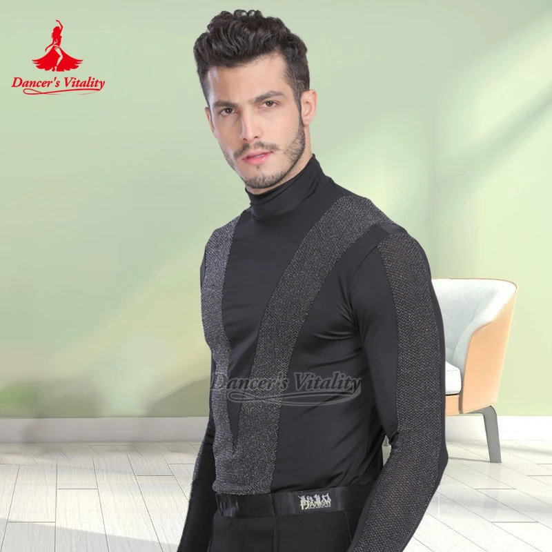 Men's Latin Dance High-neck Practise&Perform Long Sleeves Hookking Thumb Jumpsuit Dancer's Vitality Social Dance Men's Clothing
Men's Latin Dance High-neck Practise&Perform Long Sleeves Hookking Thumb Jumpsuit Dancer's Vitality Social Dance Men's Clothing