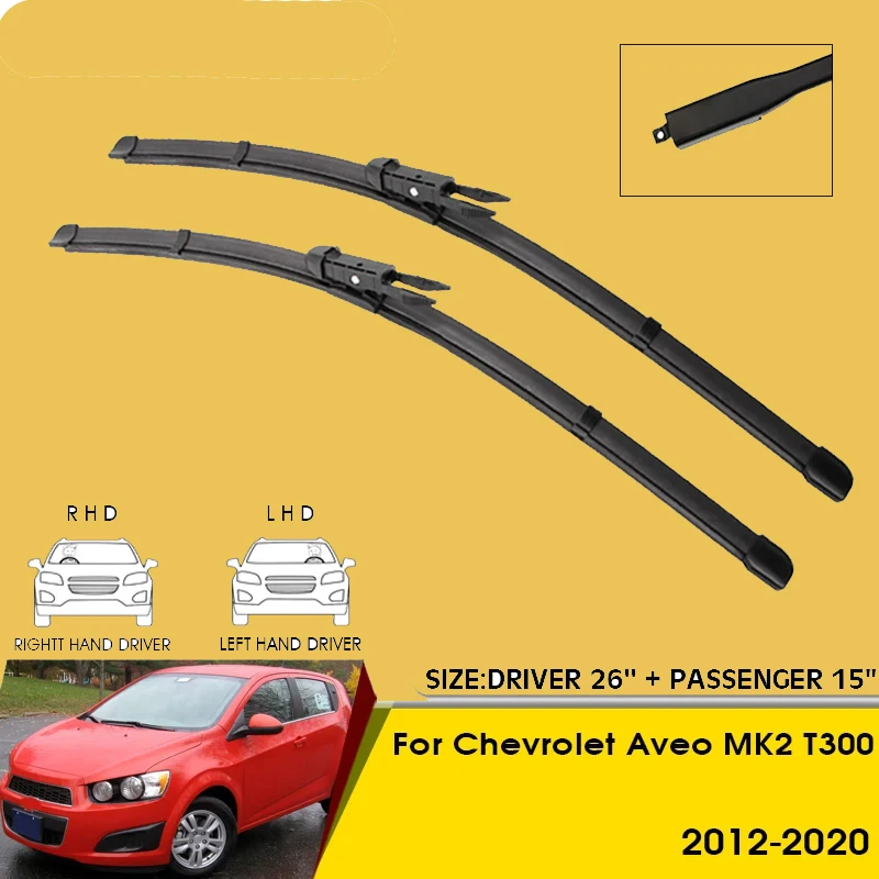 Car Wiper Blades For Chevrolet Aveo MK2 T300 2012-2020 Windshield Windscreen Front Window Blades 26"+15" Car Accessories
Car Wiper Blades For Chevrolet Aveo MK2 T300 2012-2020 Windshield Windscreen Front Window Blades 26"+15" Car Accessories