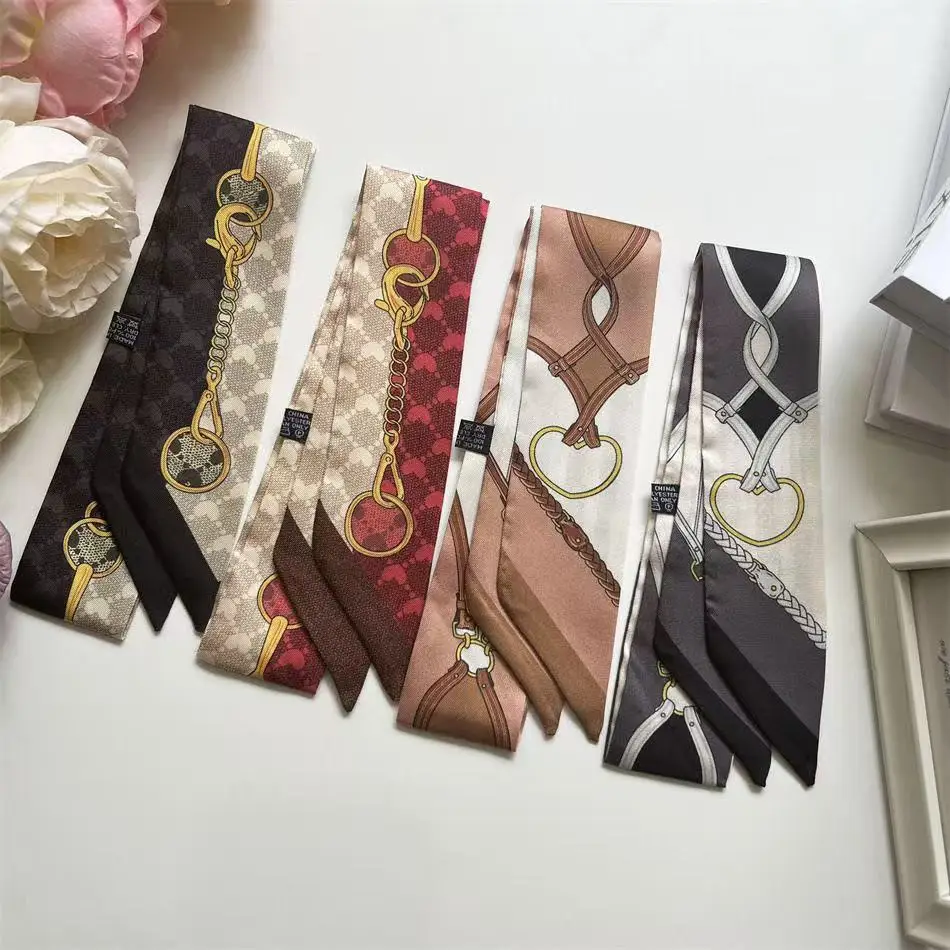 90*5 см ретро-цепочка из саржи, шелковая женская декоративная сумка-стример, лента, шелковый шарф, маленький шарф, шелковый шарф, оптовая продажа 
90*5 см ретро-цепочка из саржи, шелковая женская декоративная сумка-стример, лента, шелковый шарф, маленький шарф, шелковый шарф, оптовая продажа