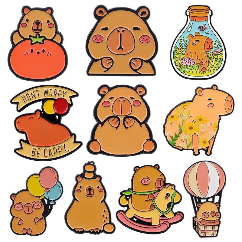Cartoon Animation Capybara Enamel Pins Cute Kapibala Metal Brooch Badge Fashion Jewellery Backpack Accessory Gifts
Cartoon Animation Capybara Enamel Pins Cute Kapibala Metal Brooch Badge Fashion Jewellery Backpack Accessory Gifts