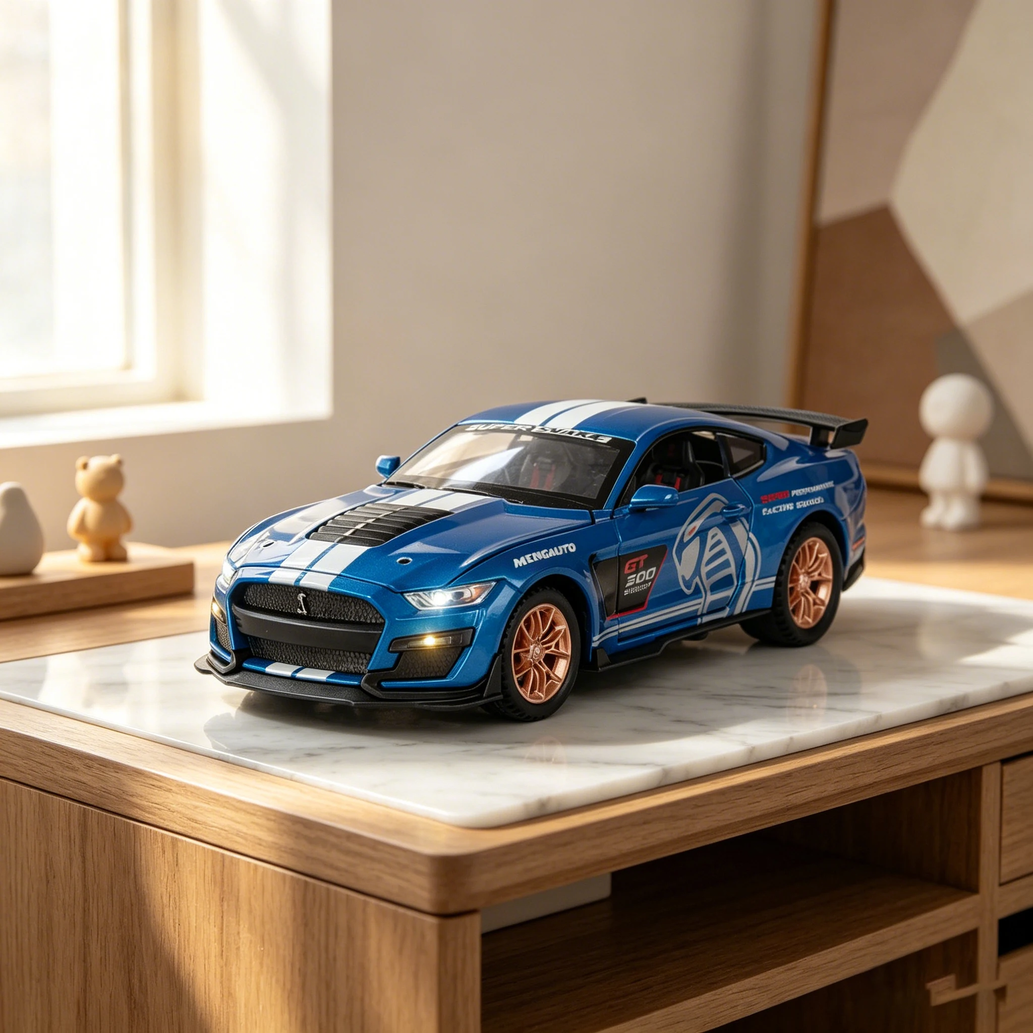With Display Base 1:32 Alloy Die-cast GT500 Car Model Simulation Sound and Light Children's Toy Car Boy Gift Christmas Gift
With Display Base 1:32 Alloy Die-cast GT500 Car Model Simulation Sound and Light Children's Toy Car Boy Gift Christmas Gift