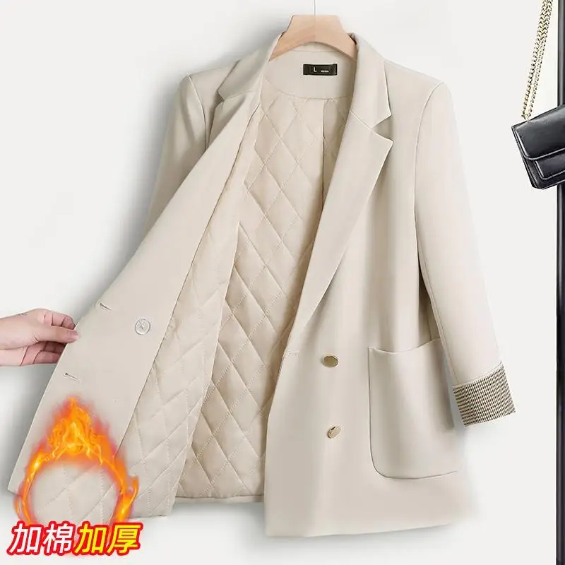 Winter 2025 Women's Thick Blazer Casual Quilted Jacket Elegant Office Coat Fashion Streetwear Tweed Outerwear
Winter 2025 Women's Thick Blazer Casual Quilted Jacket Elegant Office Coat Fashion Streetwear Tweed Outerwear